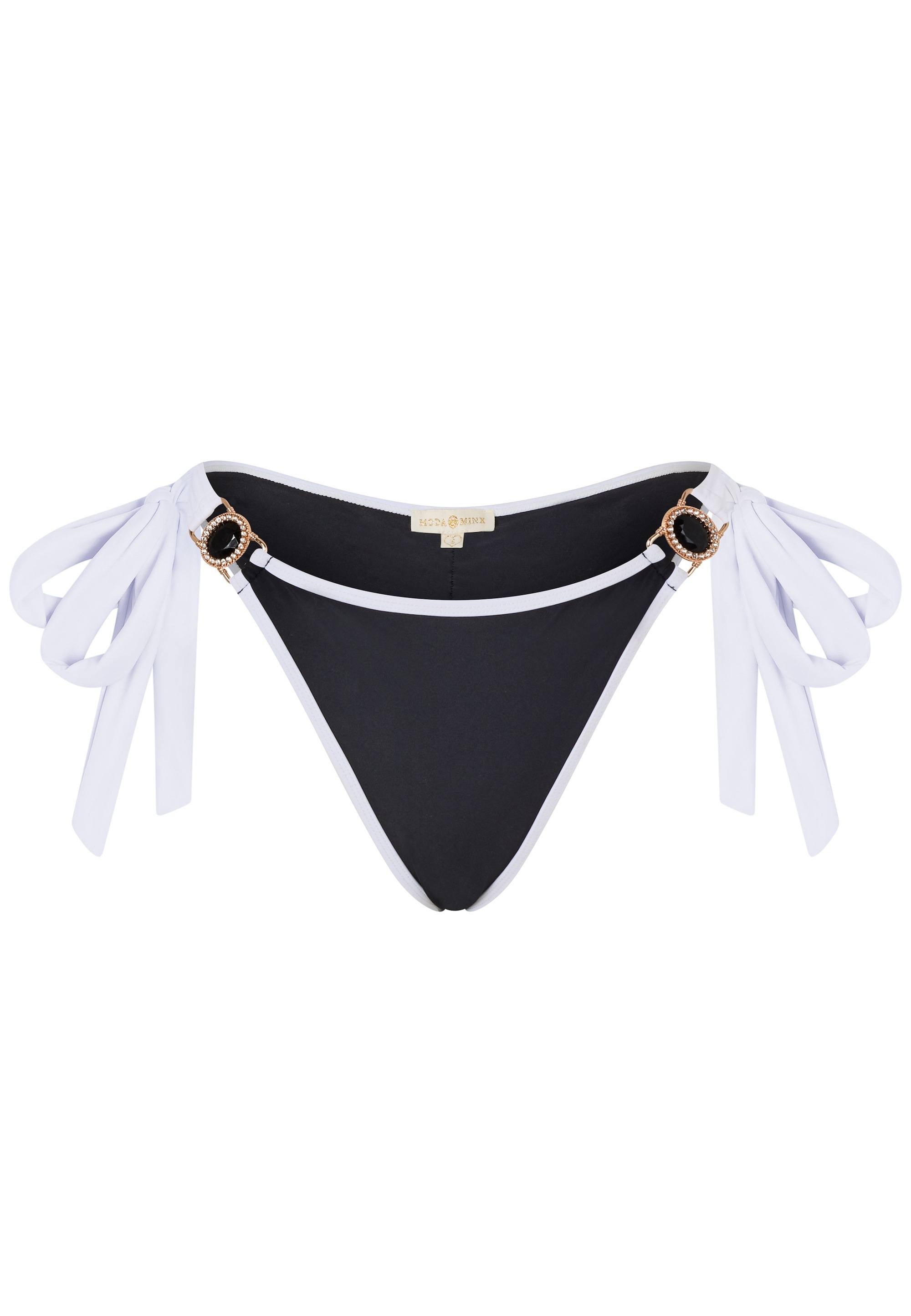 Moda Minx Bikini-Hose, (1 St.), mit seitlicher Bindung und funkelndem Steinbesatz