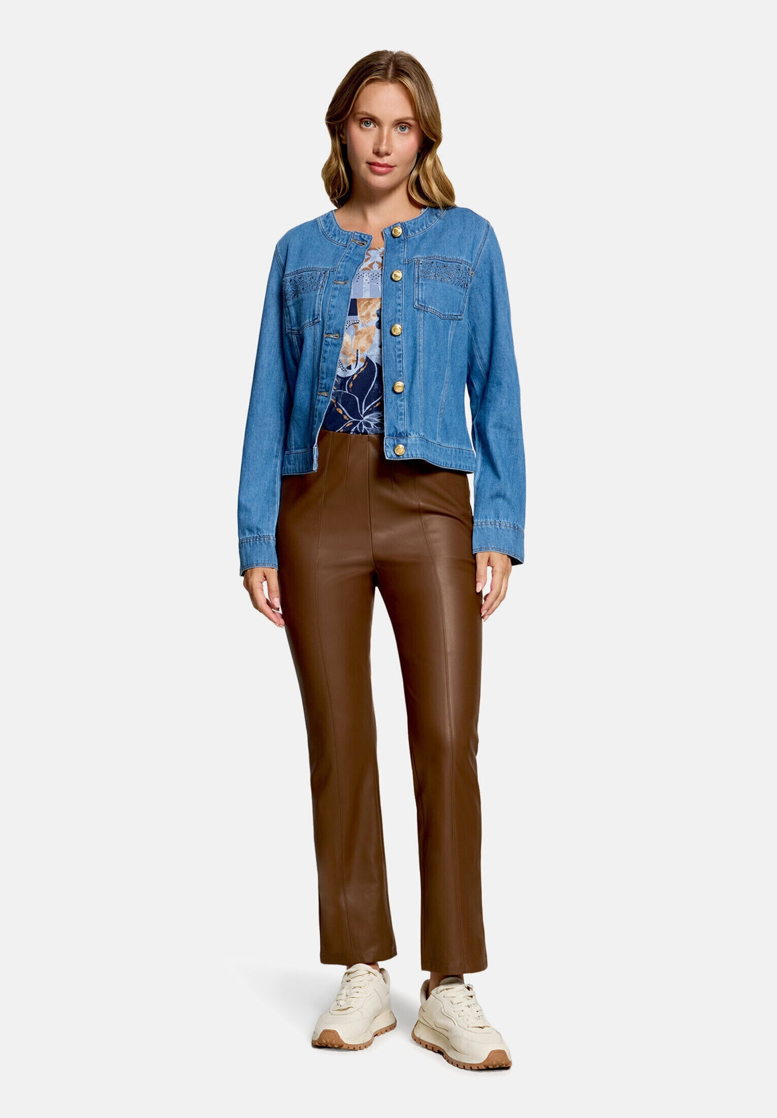 Betty Barclay Lederimitathose "Damen Slim Fit"