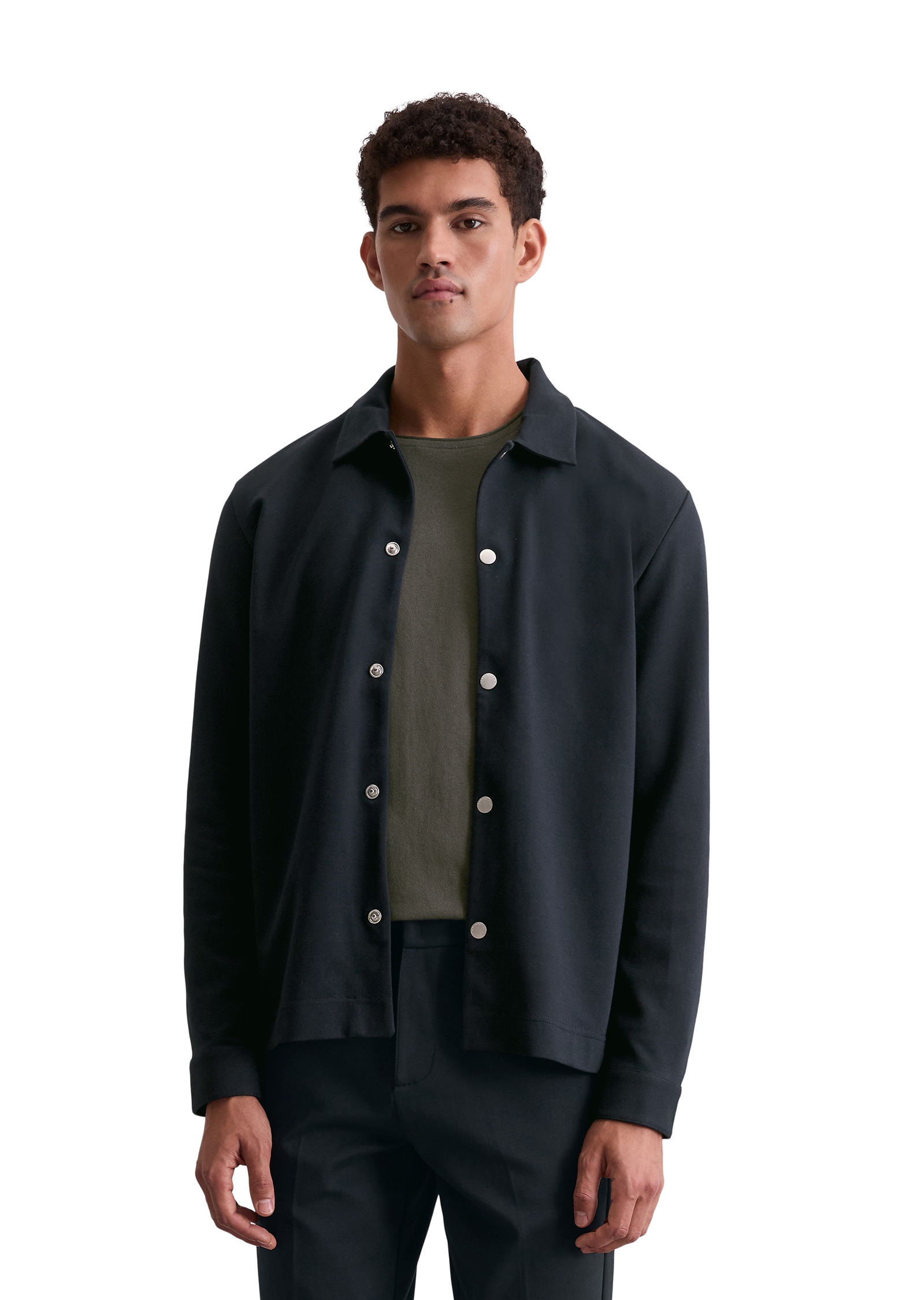 Marc OPolo Hemdjacke, ohne Kapuze, Sweat-Overshirt regular fit aus Bio-Baum günstig online kaufen