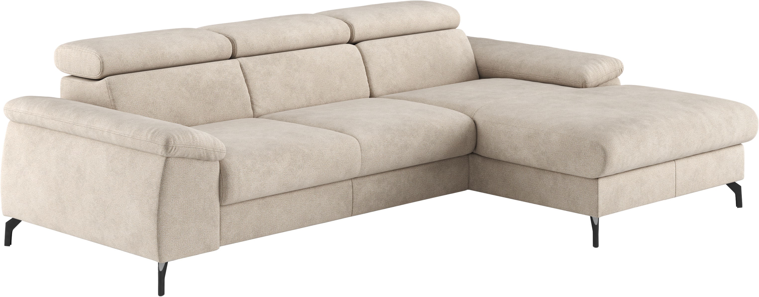 COTTA Ecksofa "Kitty L-Form, B: 242 cm" mit Kopfteilverstellung, optional Schlaffunktion & Bettkasten