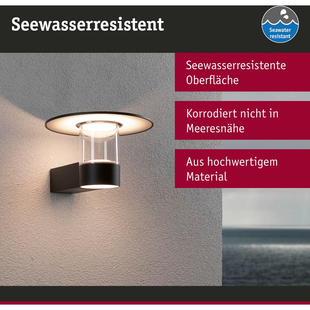 Paulmann LED Gartenleuchte »Sienna 230V Pollerleuchte«, 1 flammig-flammig, seewasserresistent, mit PIR-Sensor