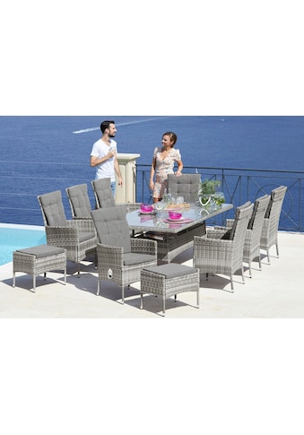 Garten-Essgruppe »Belluno«, (Set, 17 tlg., 8x Sessel, 1x Tisch 200x100 cm, inkl....