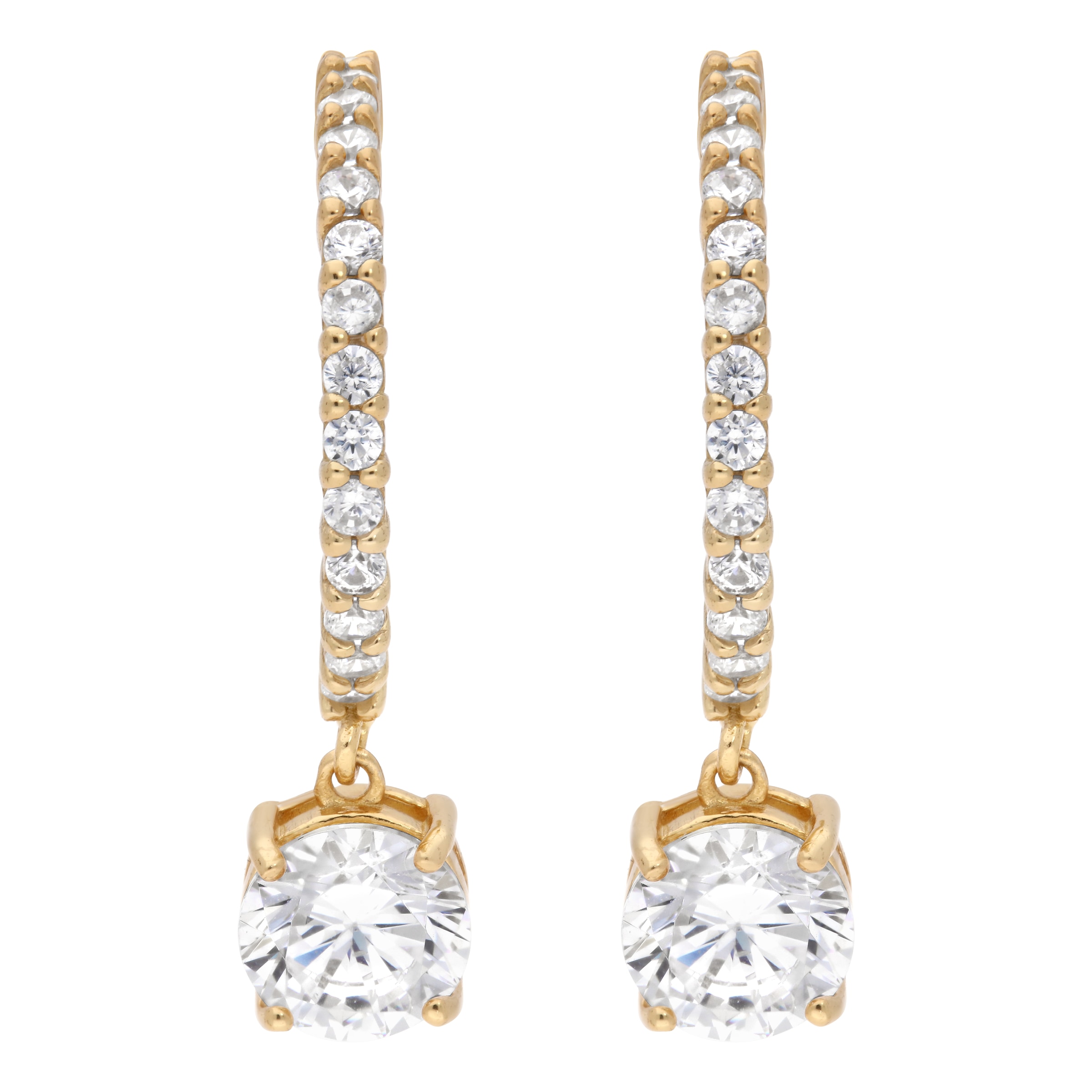 Firetti Paar Creolen »Schmuck Geschenk Silber 925 Ohrschmuck Ohrringe Stäbchen Form« mit Zirkonia (synth.)