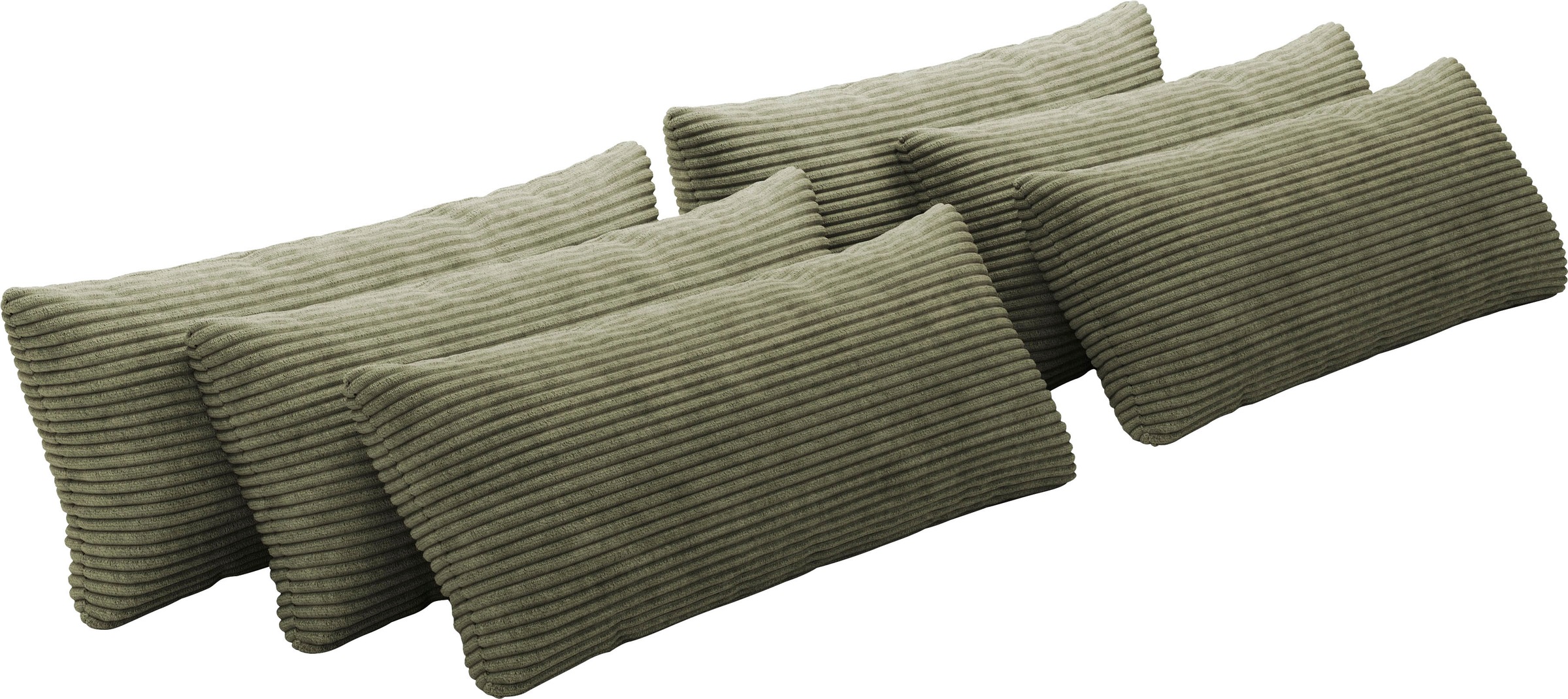 Sofakissen OTTO HOME, B:65cm H:25cm T:10cm, grün, 100% Polyester, Polsterauflagen, "Mikado", 3,5,6,7-teilige Kissen-Sets zur Auswahl