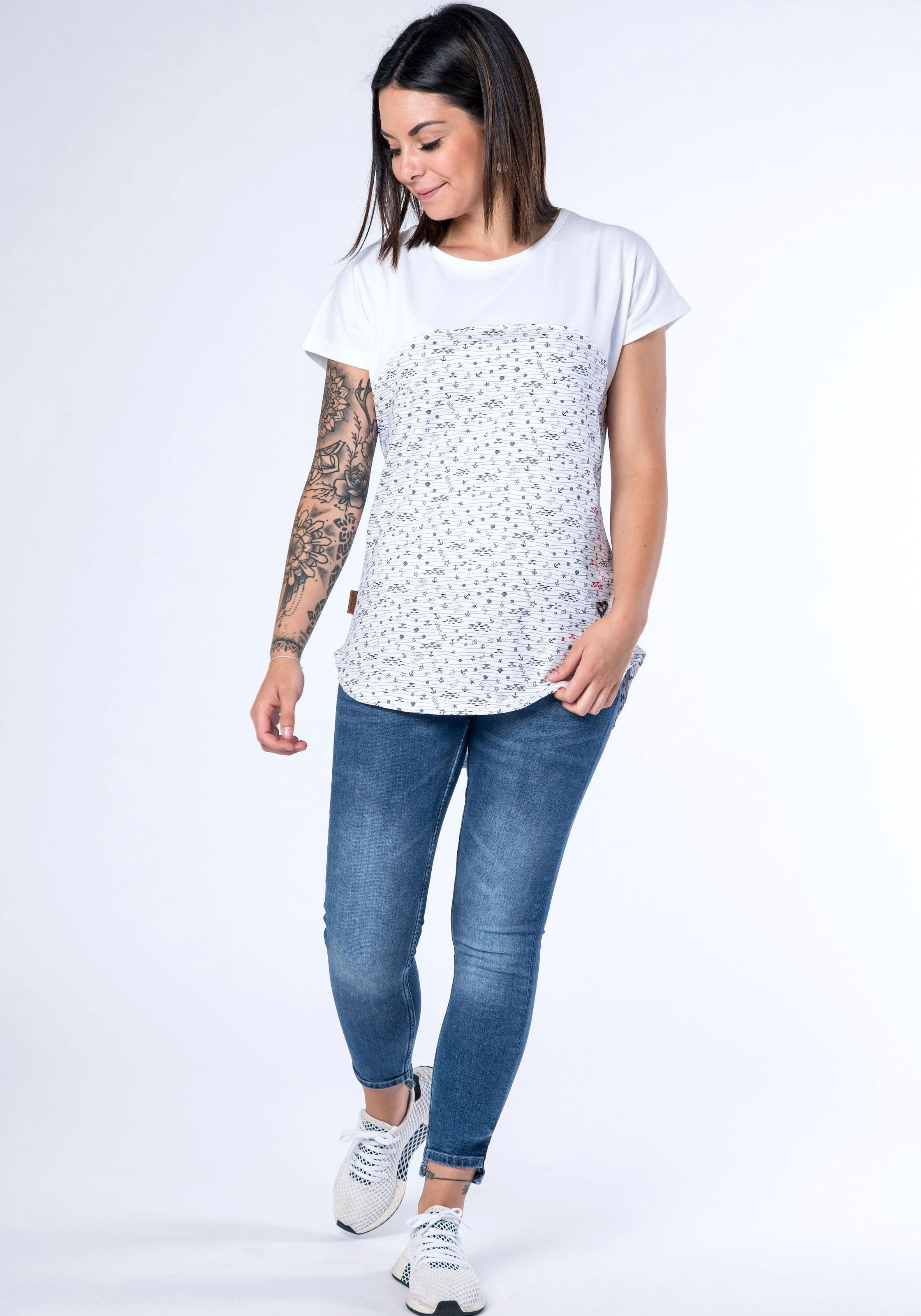 Alife & Kickin trendy mit kaufen Musterprints BAUR Longshirt Streifen-oder | T-Shirt