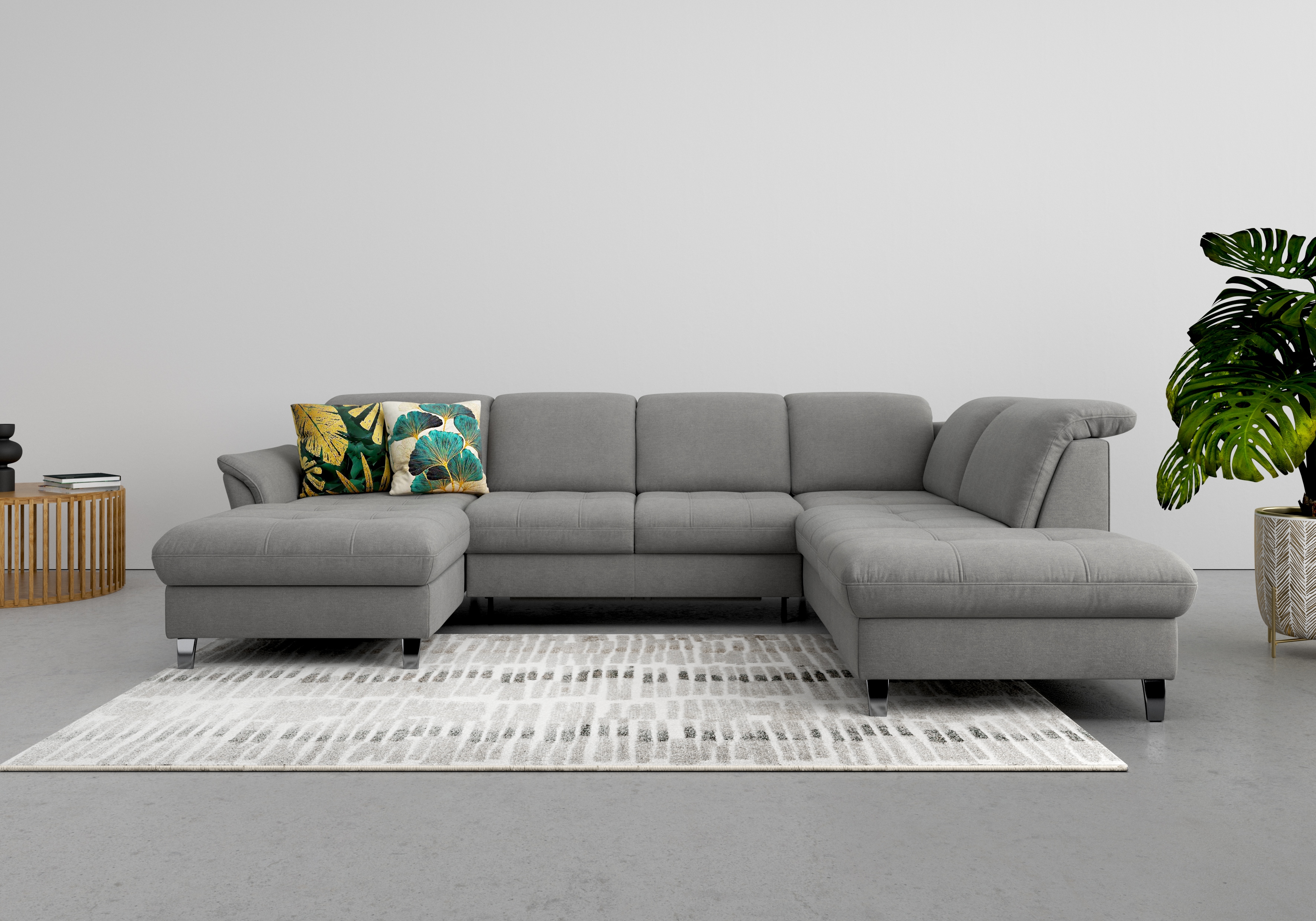 sit&more Wohnlandschaft "Maggiore U-Form" wahlweise mit Kopfteilverstellung, Schlaffunktion und Stauraum