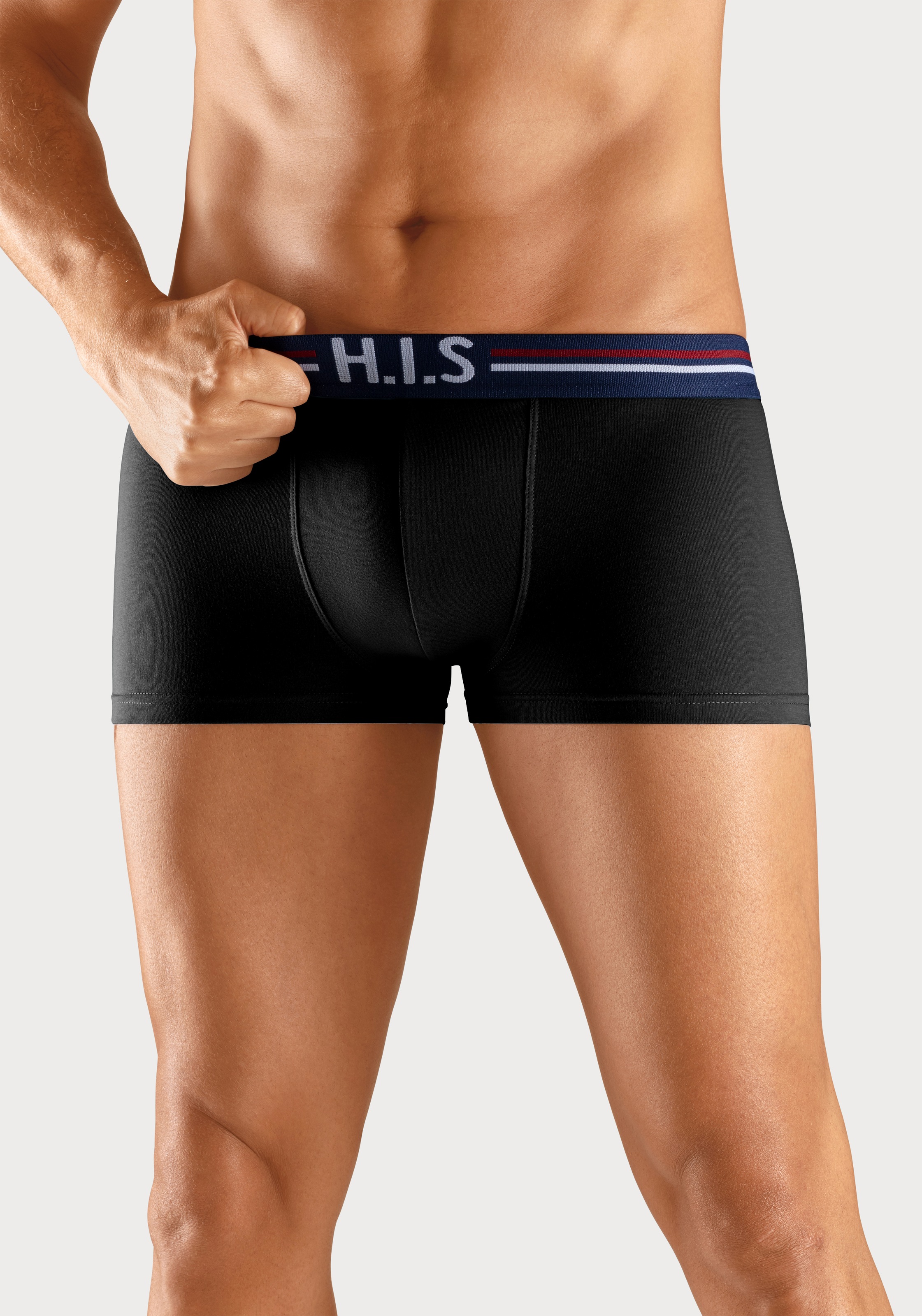 H.I.S Hipster Packung, 5 Stk. knapp sitzende Boxershorts mit Streifen aus B günstig online kaufen