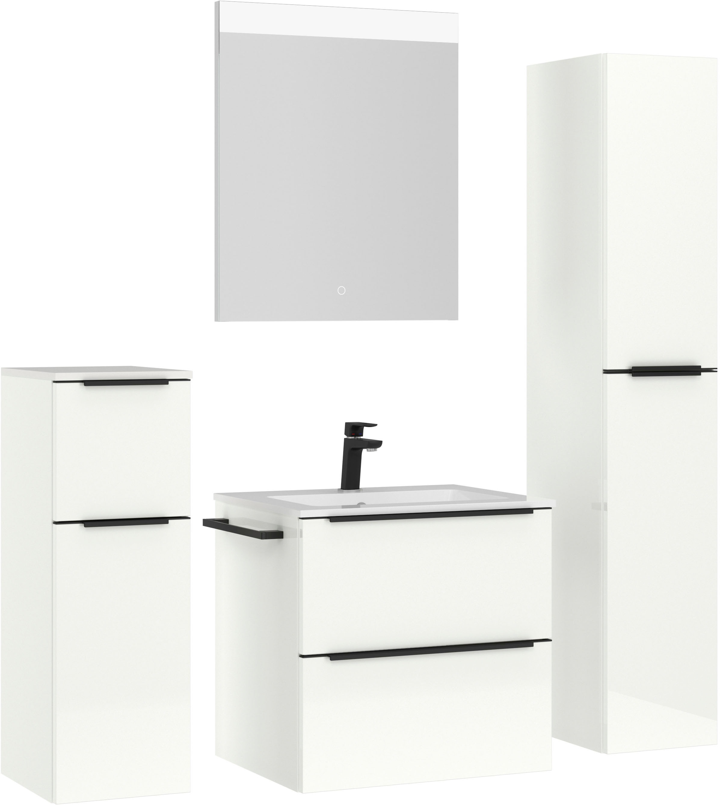 nobilia Badmöbel-Set "Levere" vormontiert, mit Soft-Close, 4 Stk. tlg. günstig online kaufen