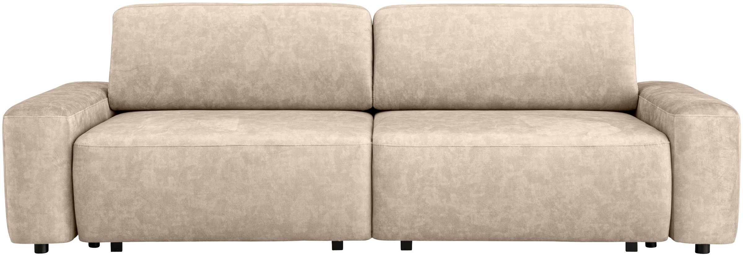 INOSIGN 3-Sitzer »TORGE (257cm), Sofa,Schlafsofa in Cord, Samtvelours, Struktur fein«, rundes Design, Schlaffunktion u. Bettkasten, Liegefläche: 135/200 cm