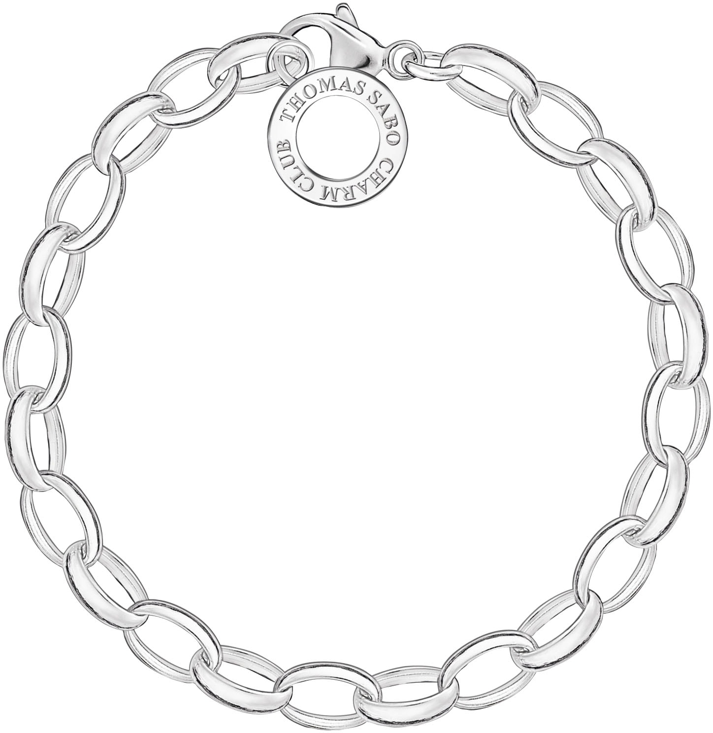 Charm-Armband THOMAS SABO "Classic Groß" Gr. 20, silber (silberfarben), Armbänder, Damen, 20, Silber 925 (recycelt), Charm-Armband