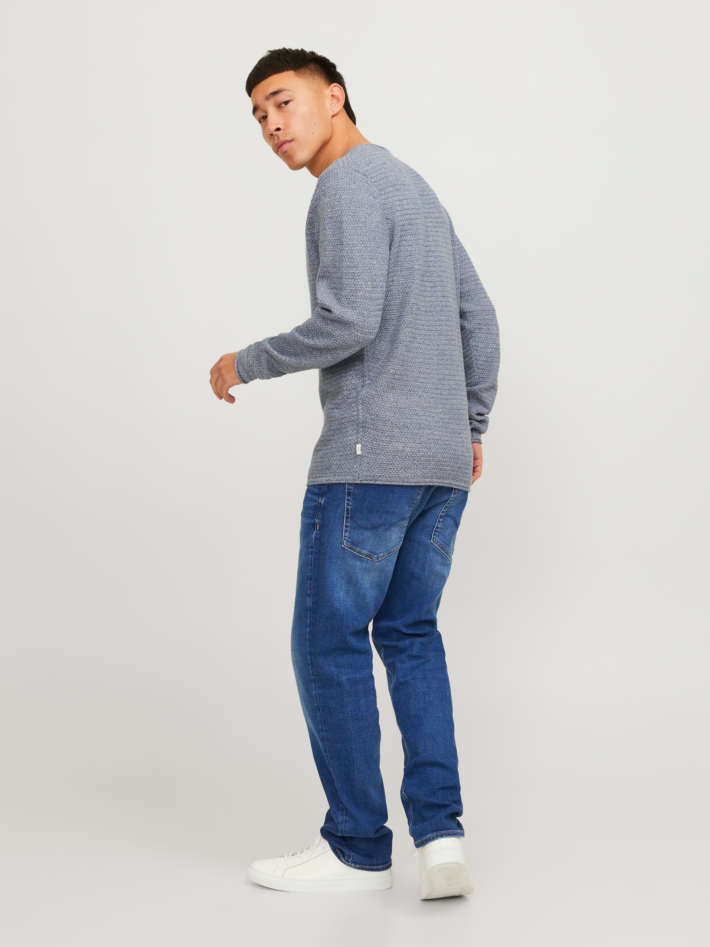 Jack & Jones Regular-fit-Jeans »JJICLARK mit Used-Look und Stretch für den Alltag« mit Abriebeffekten