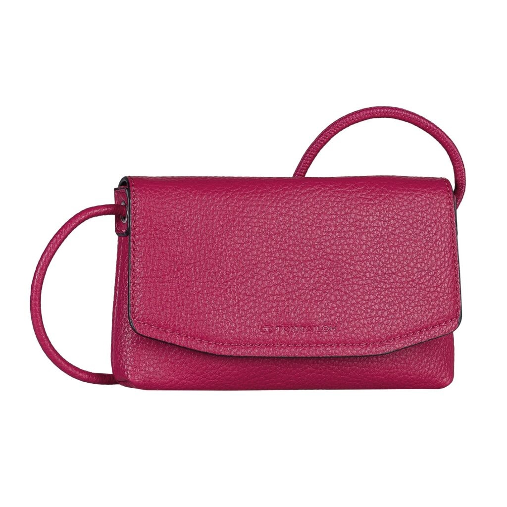 TOM TAILOR Damen Umhängetasche "Rissa"fuchsia, Lederimitat, clean, gepflegt, unifarben, Taschen, Damen Schultertasche, Handtasche, auch als Clutch