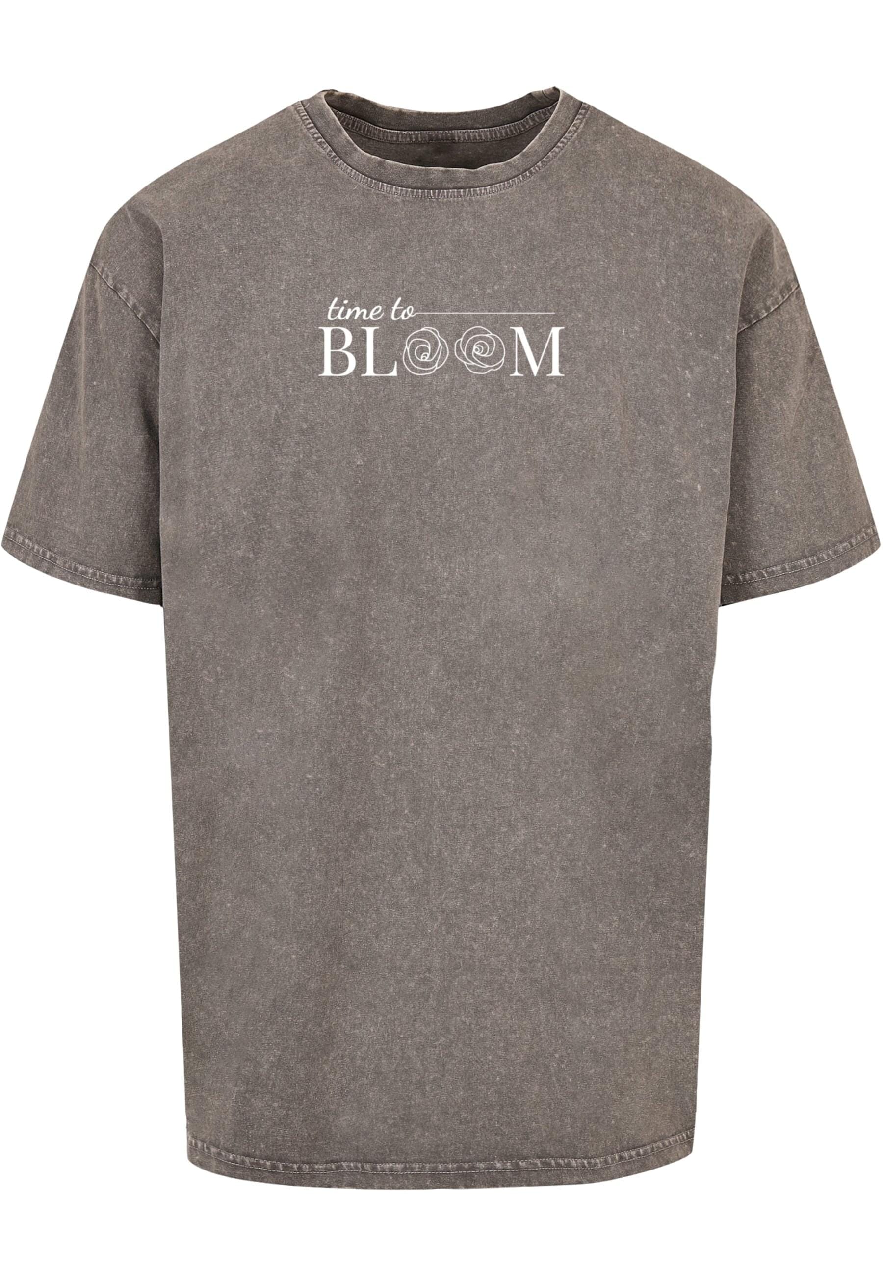 T-Shirt »Merchcode Herren Time to bloom - Acid Washed Heavy Oversized Tee«, (1 tlg.)