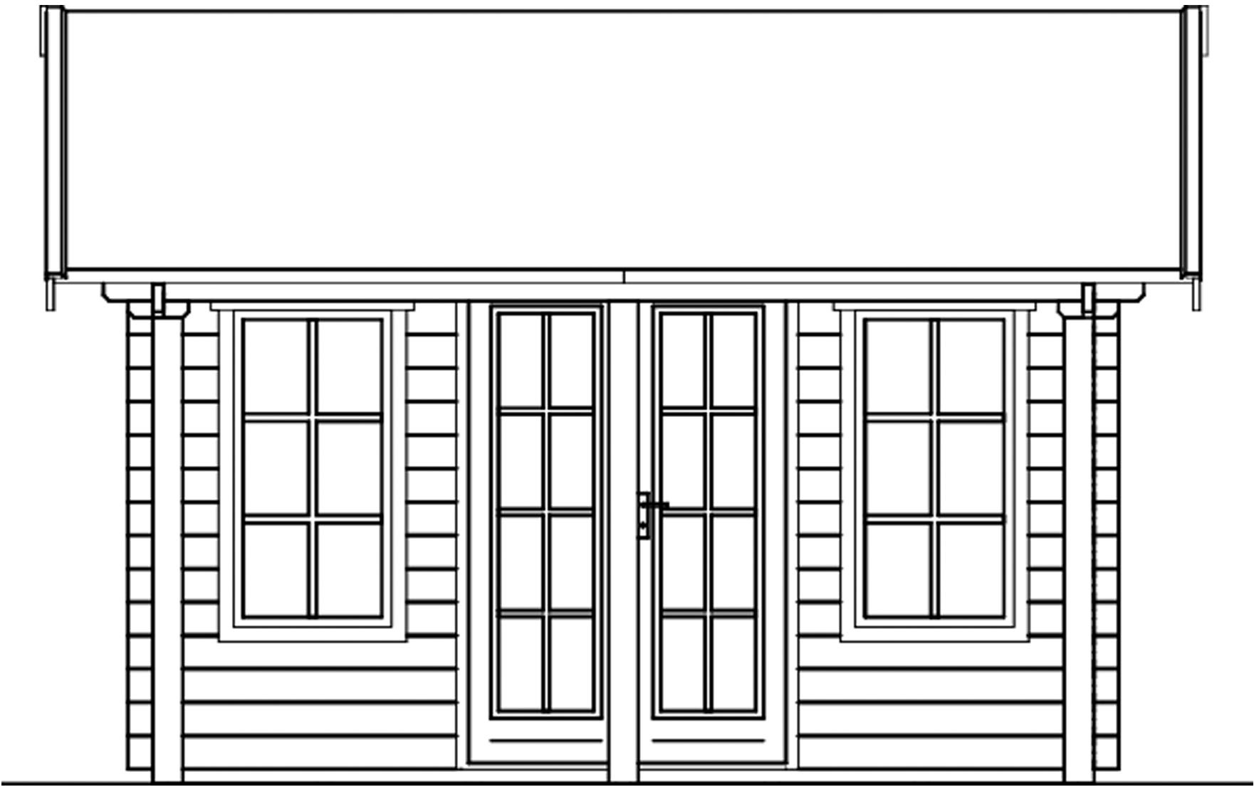 Skanholz Gartenhaus »Luzern«, mit 2. Schalung
