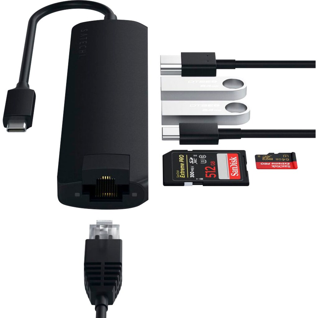 Satechi Notebook-Adapter »Type-C Multi-Port Hub 4K Ethernet Slim«