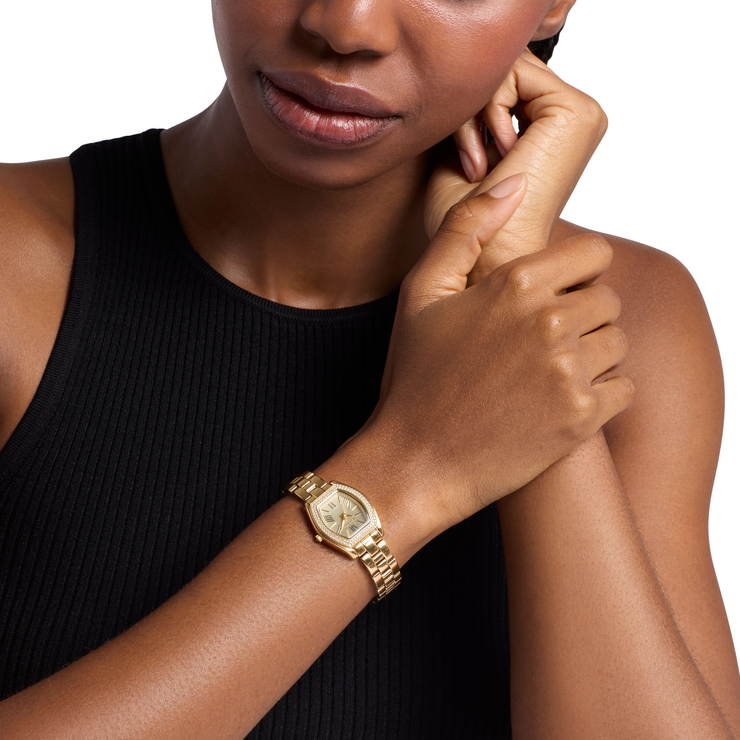 MICHAEL KORS Quarzuhr »Chelsea« Armbanduhr, Edelstahlarmband, analog, Glassteine