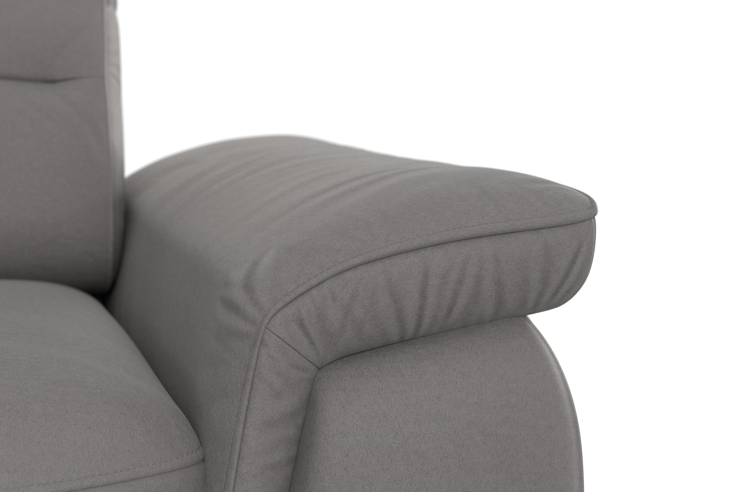sit&more Ecksofa »Sinatra L-Form«, optinal mit Kopfteilverstellung und Armteilfunktion, Metallfüße
