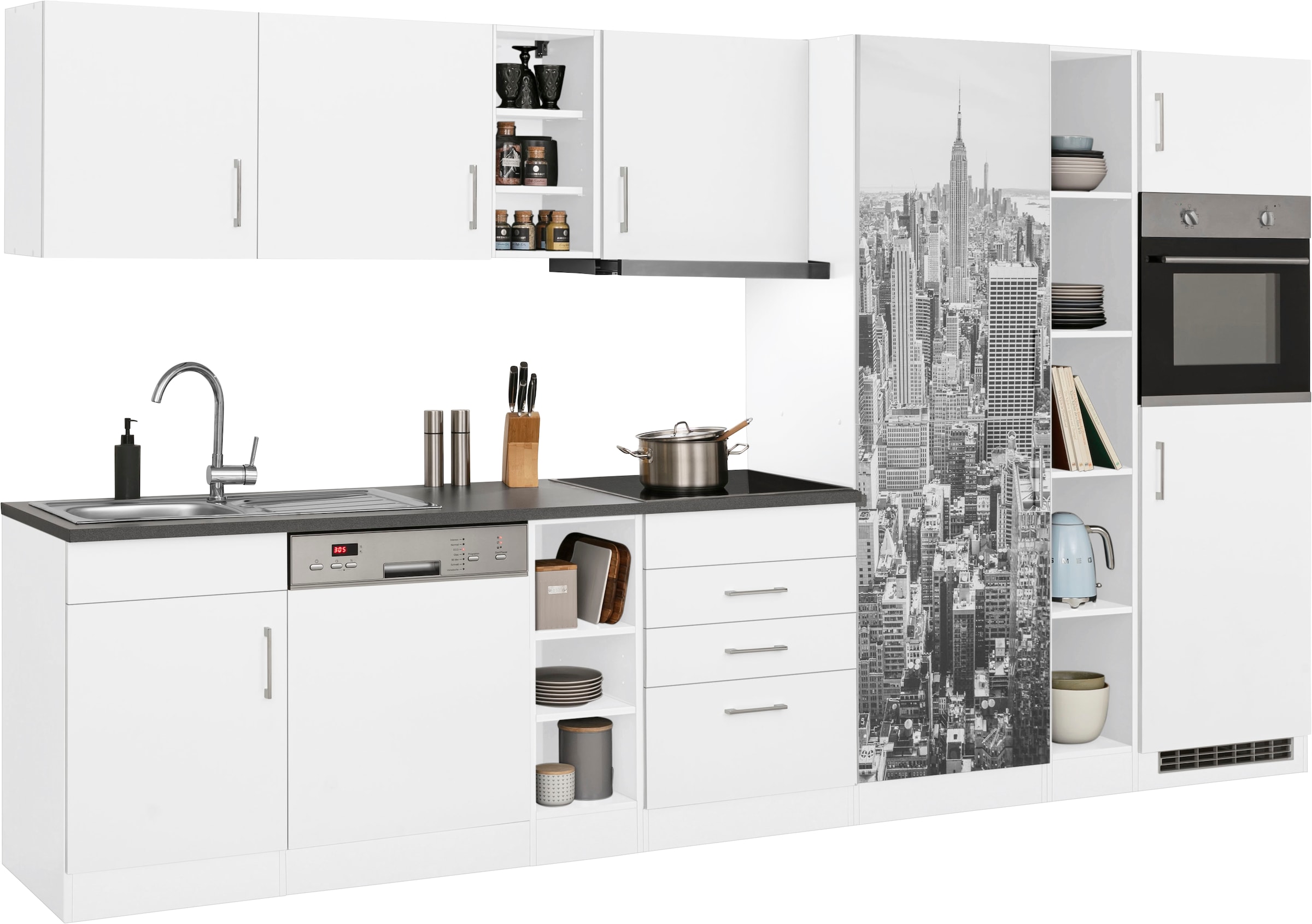 KOCHSTATION Küchenzeile "KS-Paris – Küchen mit einzigartigen Fotomotiven au günstig online kaufen