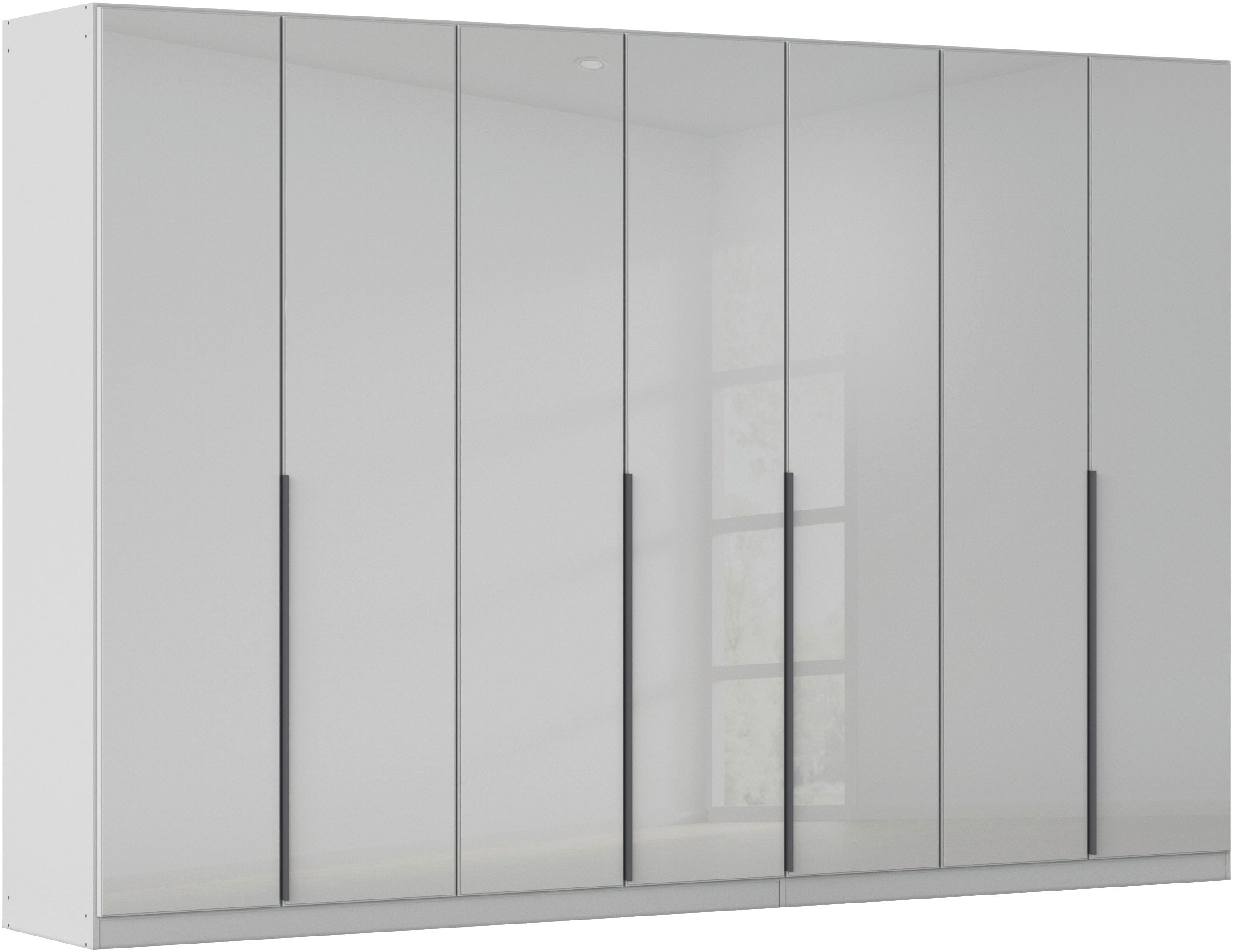 OTTO home Drehtürenschrank "Kleiderschrank Kleiderschränke Schrank Garderobe AGORDO mit Glasfront" in zwei Griff-Farben, Breiten 91-405 cm, durchdachte Innenausstattung, in 8 Breiten und 2 Höhen MADE IN GERMANY