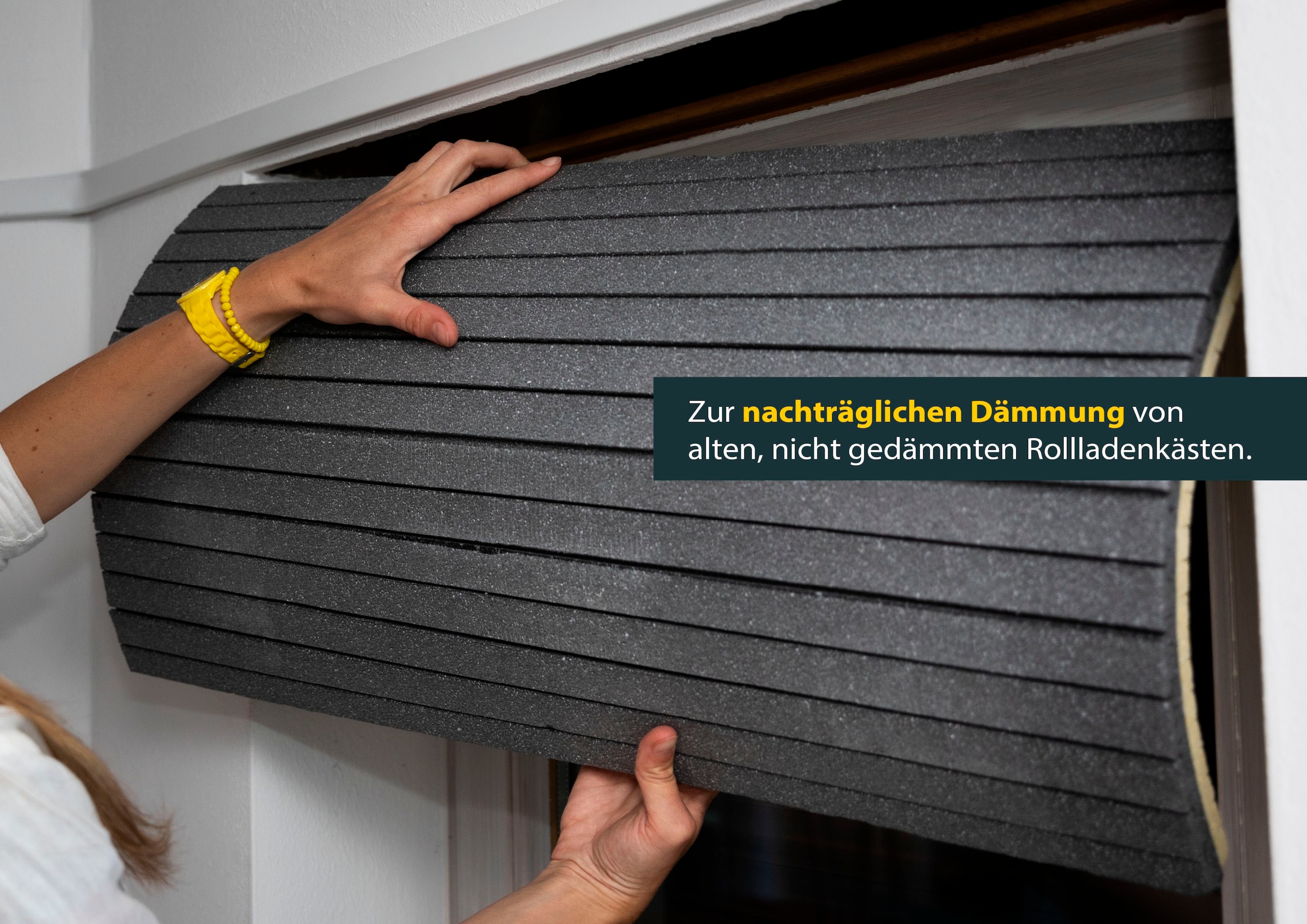 SCHELLENBERG Rollladenkastendämmung »einteilig, 100 x 50 x 2,5 cm«, Thermoisolierung für Rollläden, Wärmedämmung