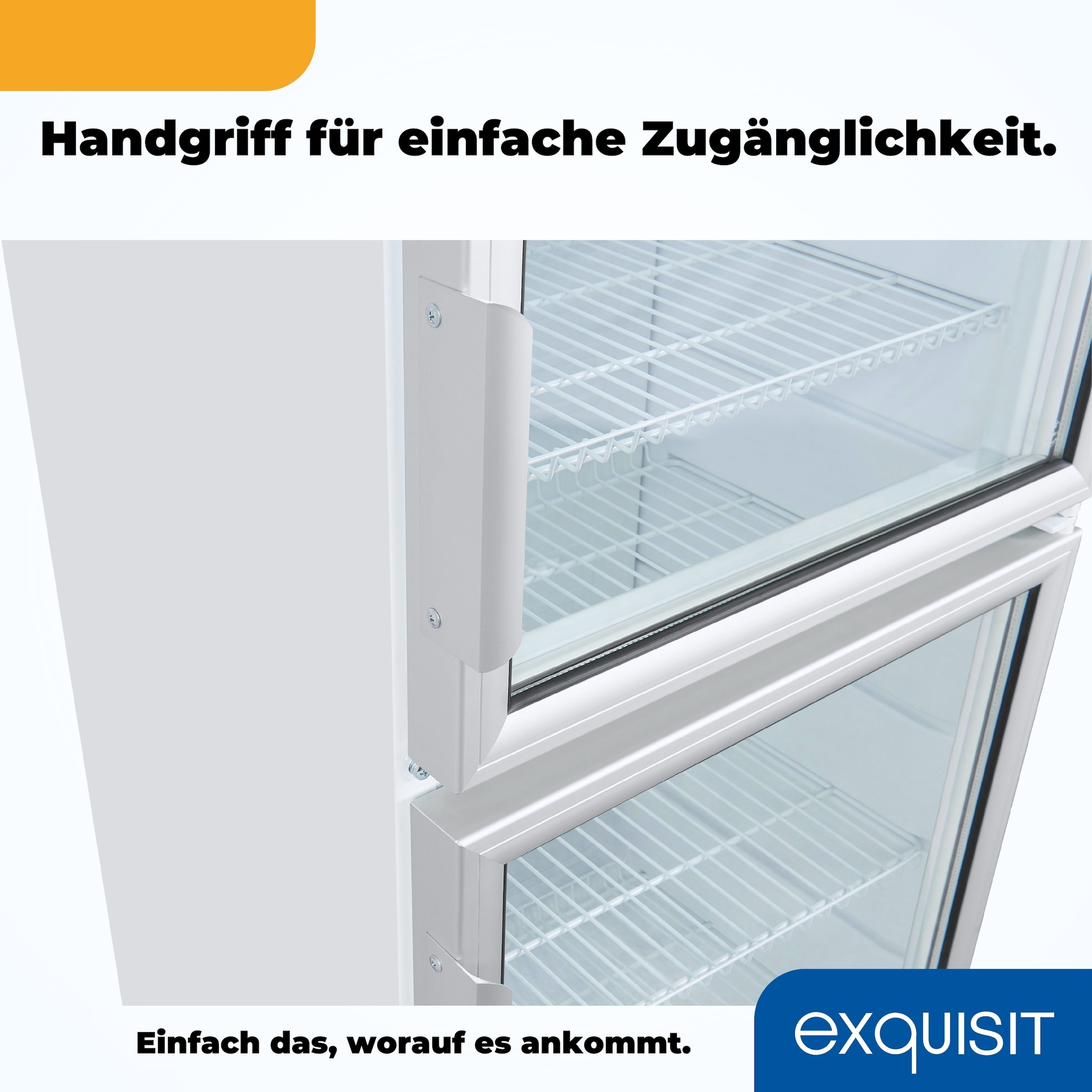 exquisit Getränkekühlschrank »GKS350-2-GT-280D weiss«, 320 L Volumen, Getränkekühlschrank mit Glastür, LED