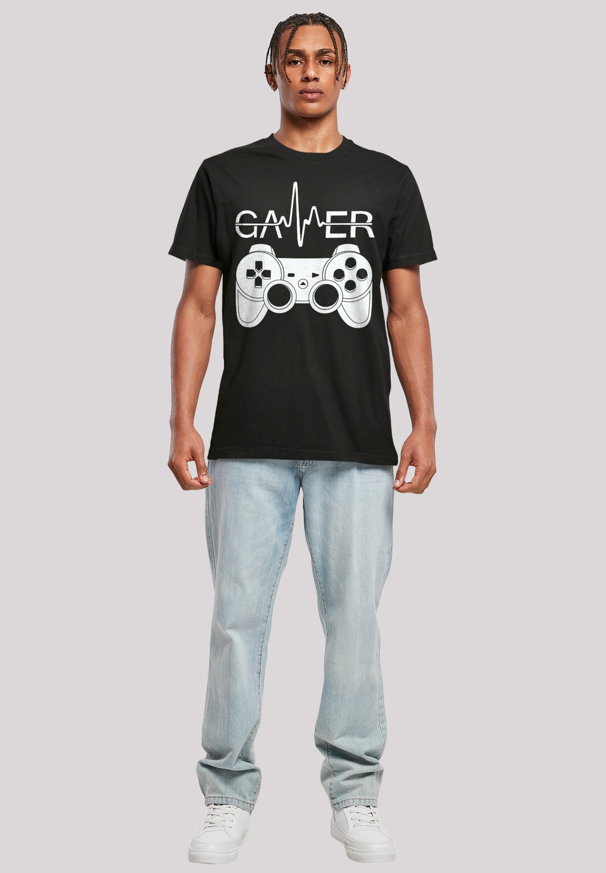 F4NT4STIC T-Shirt »Gamer Herzschlag«, Premium Qualität