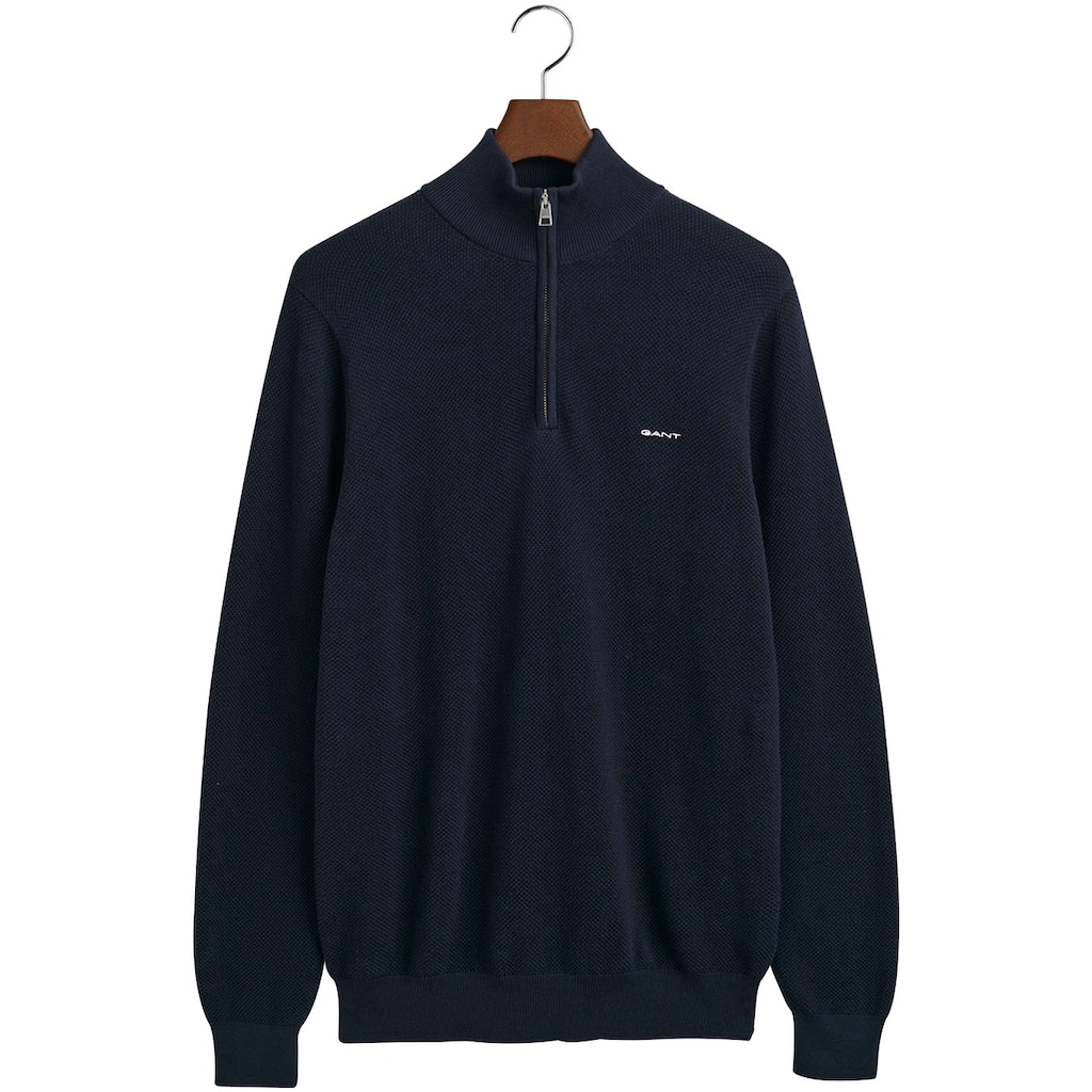 Gant Troyer »COTTON PIQUE HALFZIP«, mit Piqué-Struktur