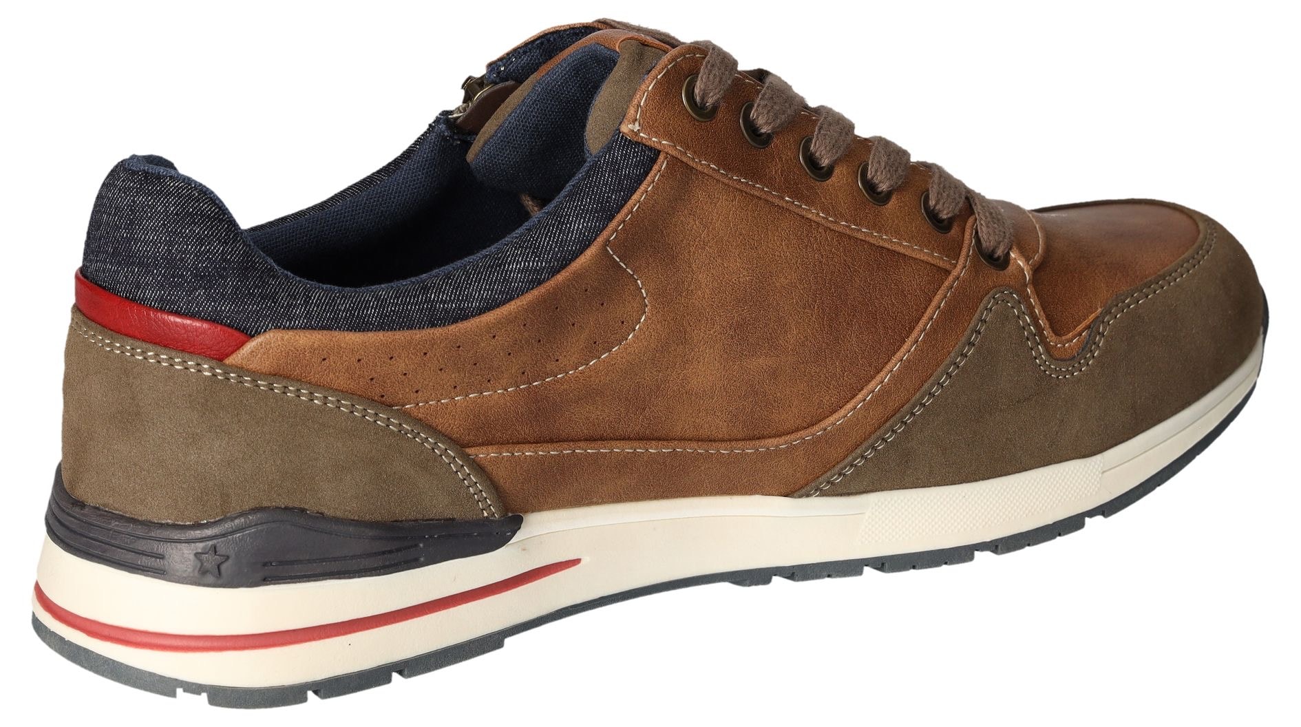 Mustang Shoes Sneaker, Freizeitschuh, Schnürschuh mit Außenreißverschluss