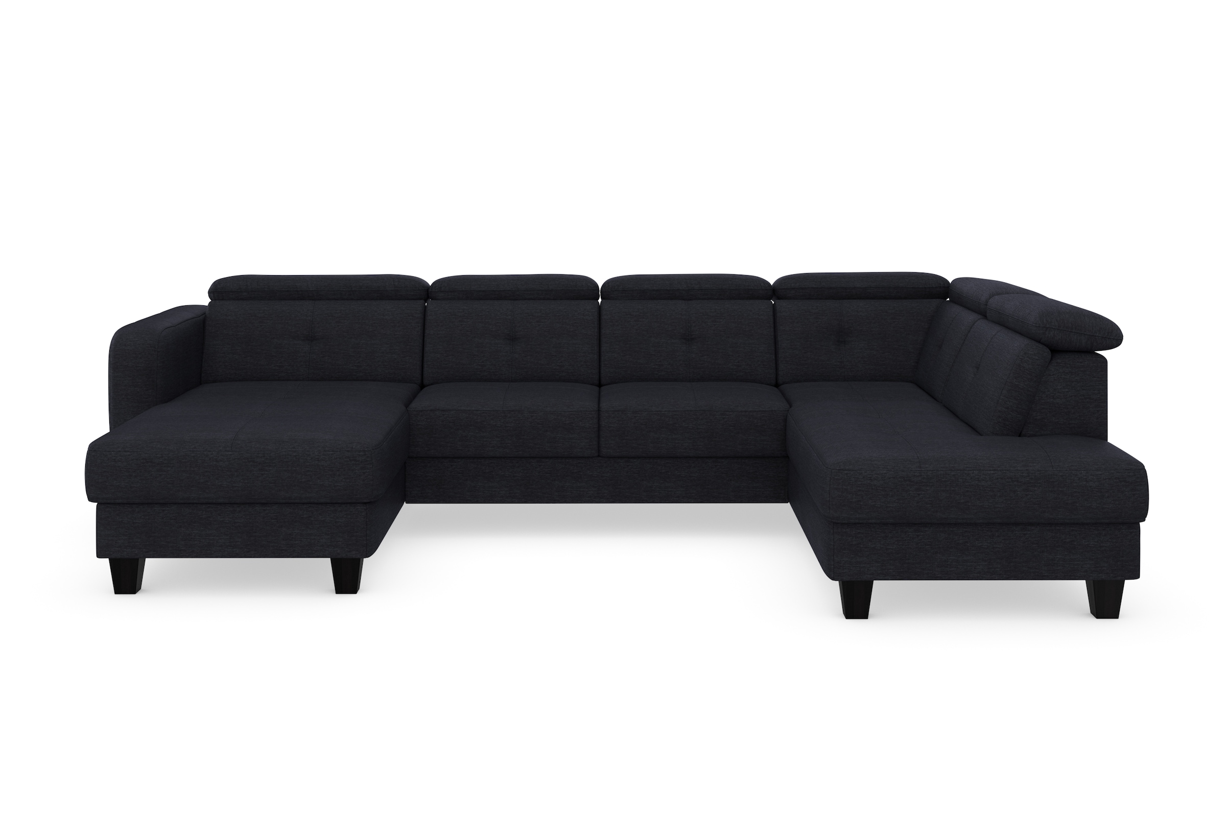 sit&more Wohnlandschaft »Belluci U-Form«, Kopfteilverstellung und Federkern, wahlweise mit Bettfunktion