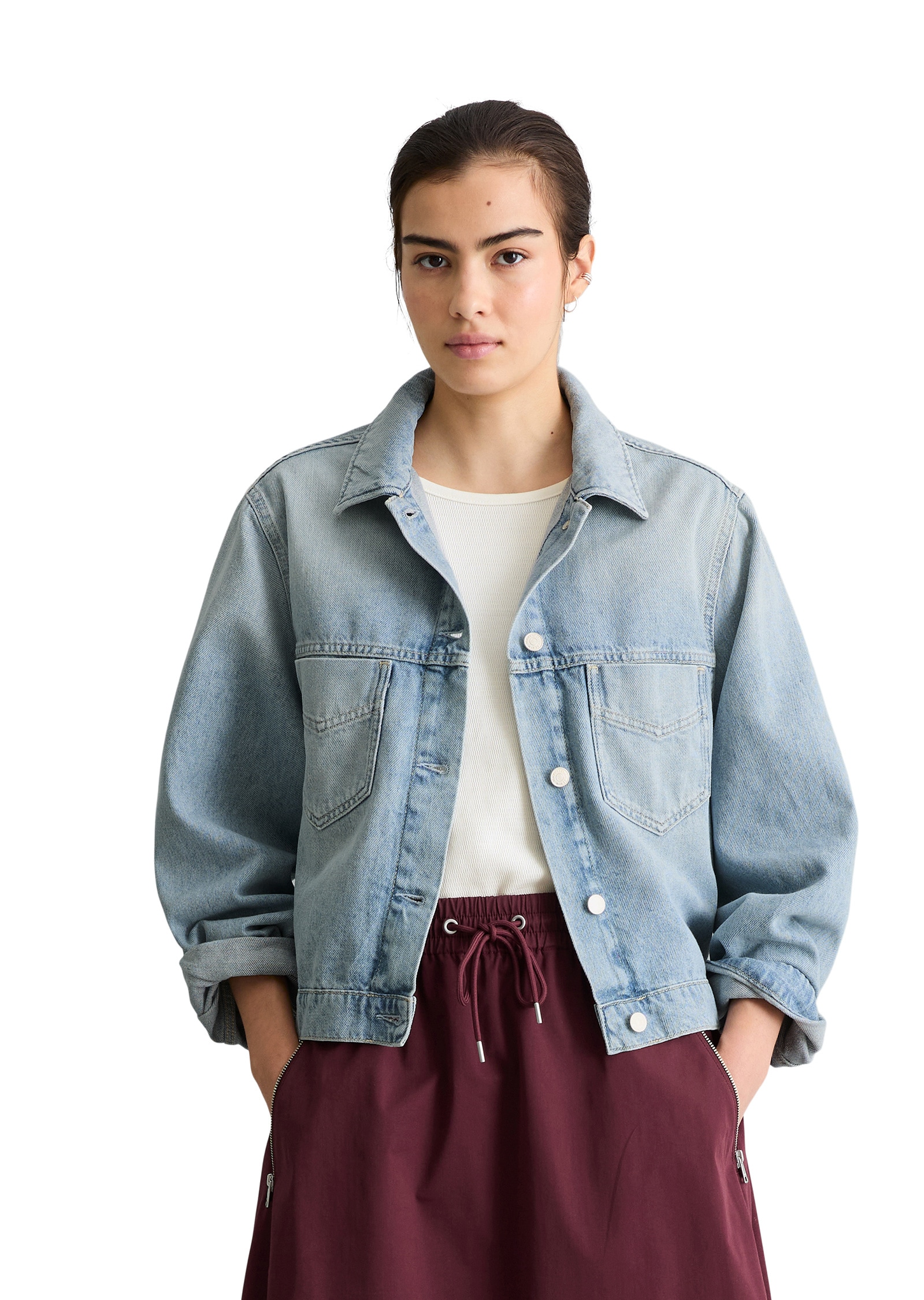 Marc OPolo DENIM Jeansjacke "aus reiner Baumwolle" ohne Kapuze günstig online kaufen