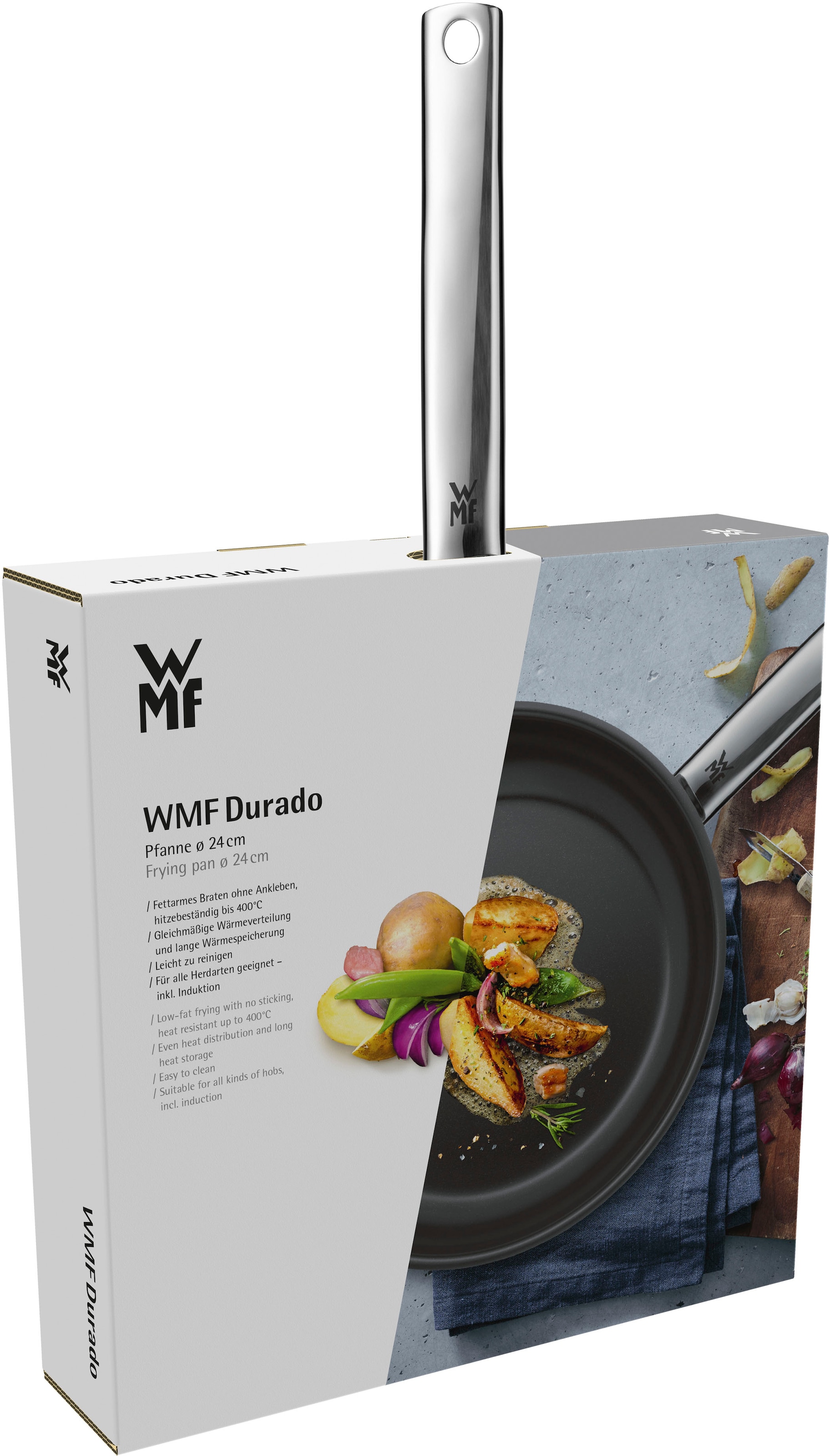 WMF Bratpfanne »Durado«, Cromargan® Edelstahl Rostfrei 18/10, (1 tlg.), Antihaftversiegelung, Induktion