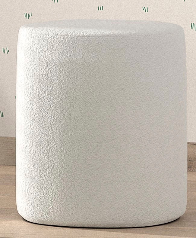 Vipack Polsterhocker "Moon, Hocker in rund, mit flauschigem Bouclé Stoff", günstig online kaufen