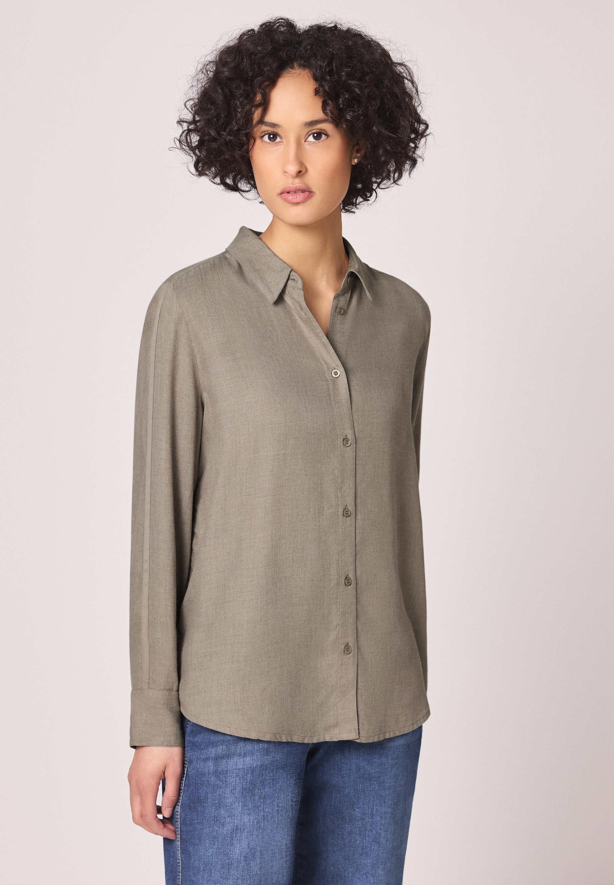 STREET ONE Langarmbluse mit Tape Detail am Ärmel günstig online kaufen