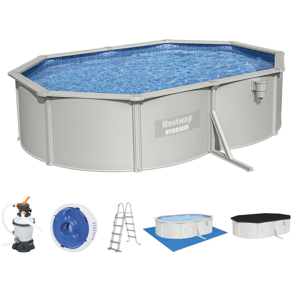 Bestway Framepool »Hydrium Pool Set oval«, (6 tlg.)