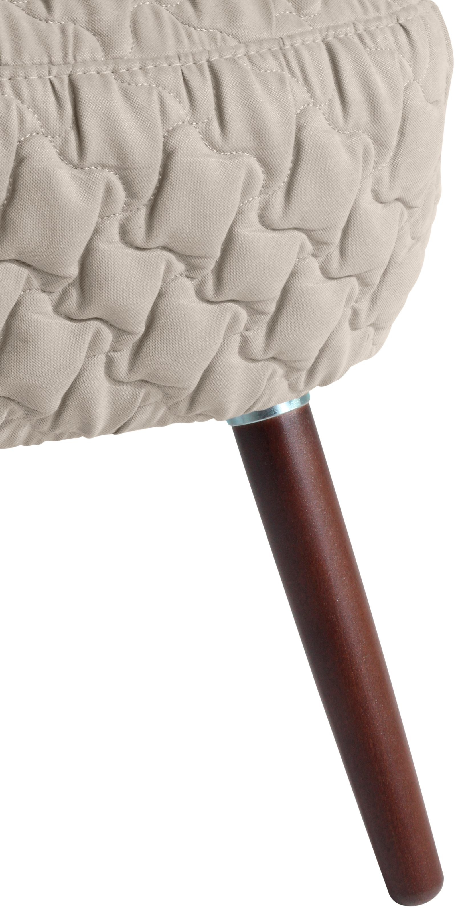 Max Winzer® Sessel »Nikki, Loungesessel, geschwungene Rückenlehne, Knopfheftung im Rücken«, im Retrolook, mit gestepptem Bezug, Solitärmöbel