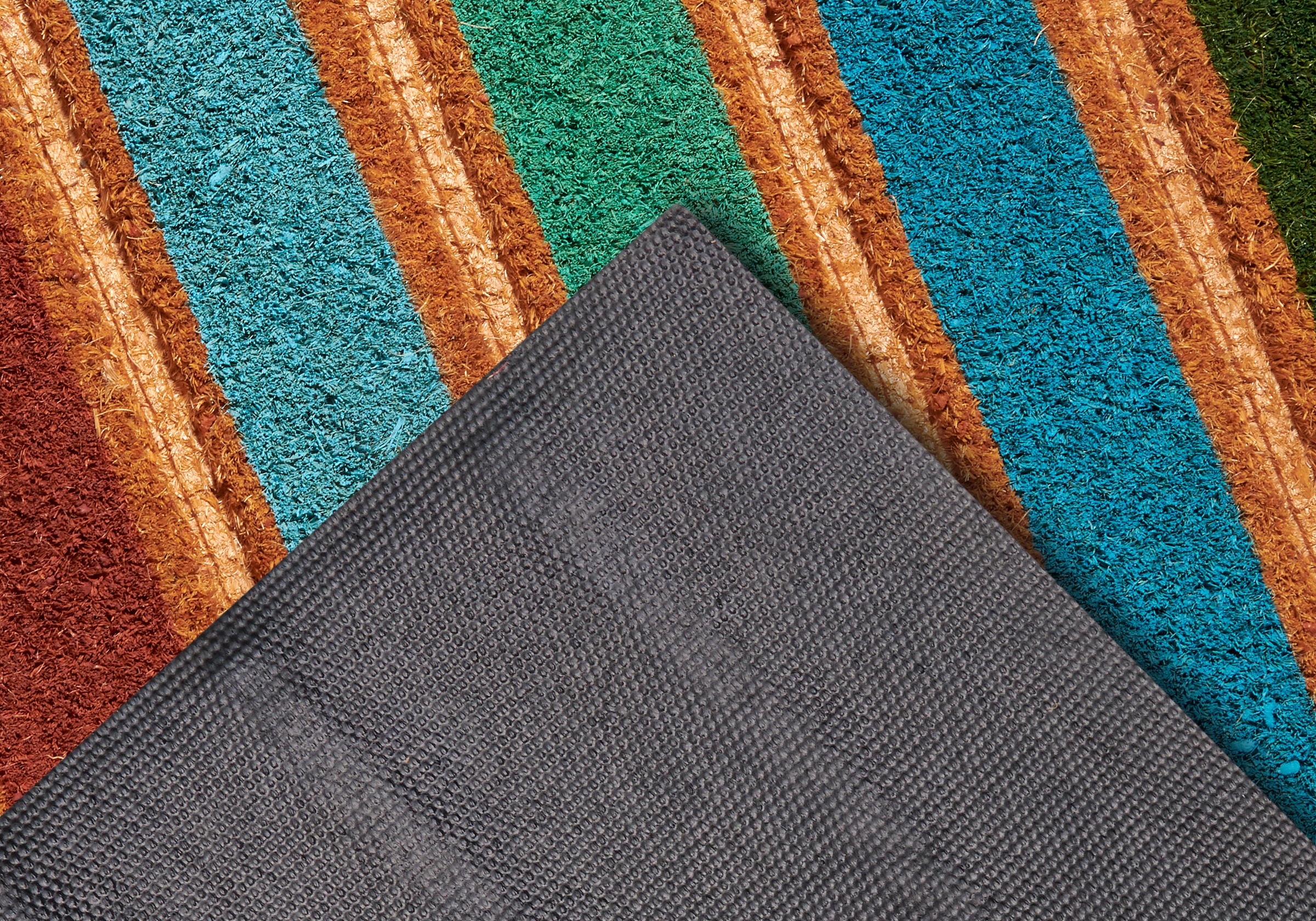 HANSE Home Fußmatte »Mix Mats Kokos Colorful Stripes«, rechteckig, Kokos, Schmutzfangmatte, Outdoor, Rutschfest, Innen, Kokosmatte, Bunt