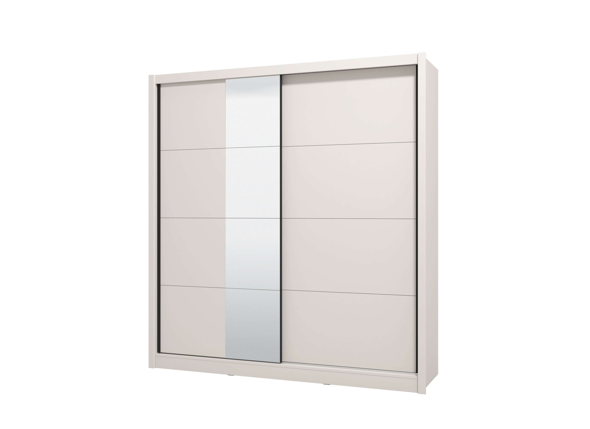 INOSIGN Schwebetürenschrank »Albi, Schlafzimmerschrank, Wäscheschrank in cashmere oder weiß«, Kleiderschrank mit Spiegel MIT Innenausstattung,FSC®-zertifiziert