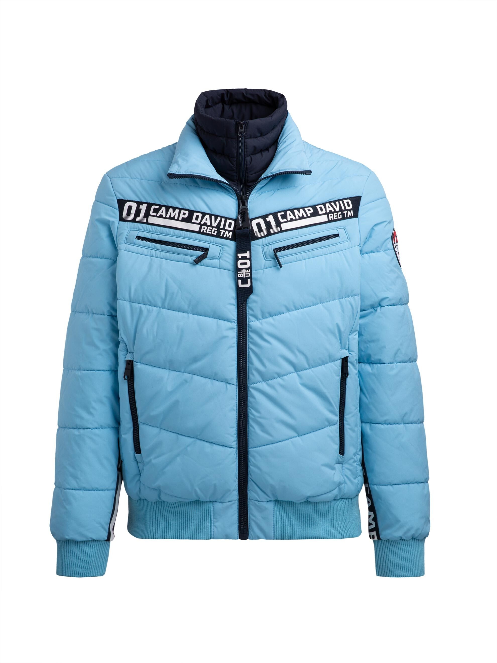 CAMP DAVID Winterjacke ohne Kapuze mit Reißverschluss an den Einschubtaschen