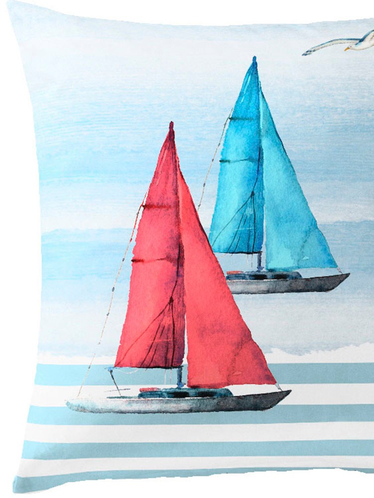 BIERBAUM Wendebettwäsche »5227«, Mako-Satin, 100 % Baumwolle, pflegeleicht, mit Segelschiff