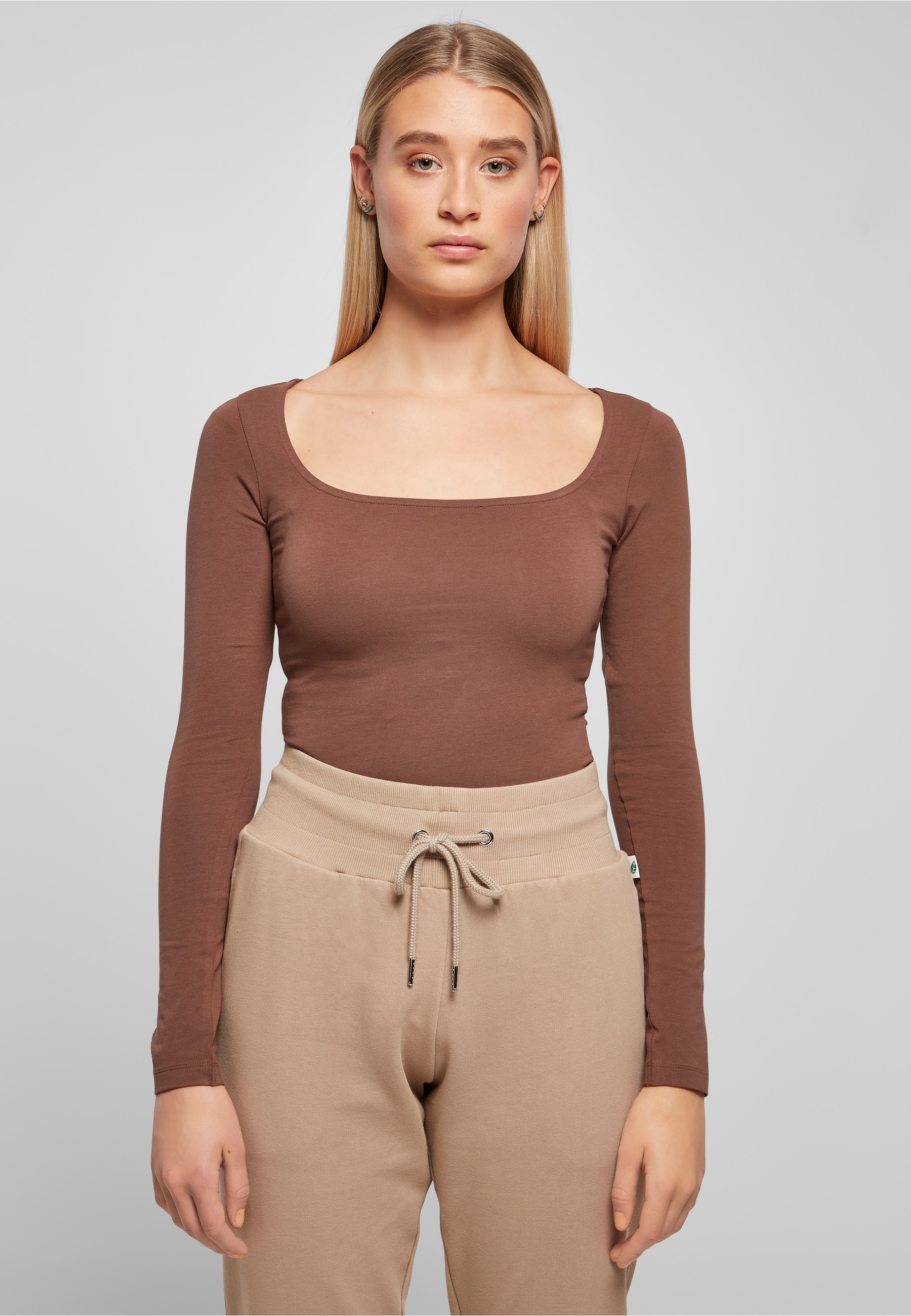 URBAN CLASSICS Langarmshirt »Urban Classics Damen Ladies Organic Longsleeve Body« 1 Stk.