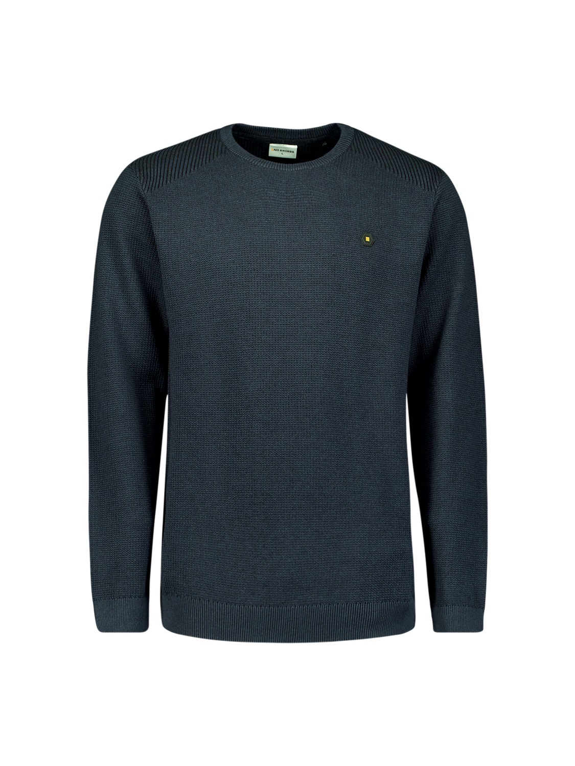 NO EXCESS V-Ausschnitt-Pullover »No Excess Pullover mit Schulterrippung«