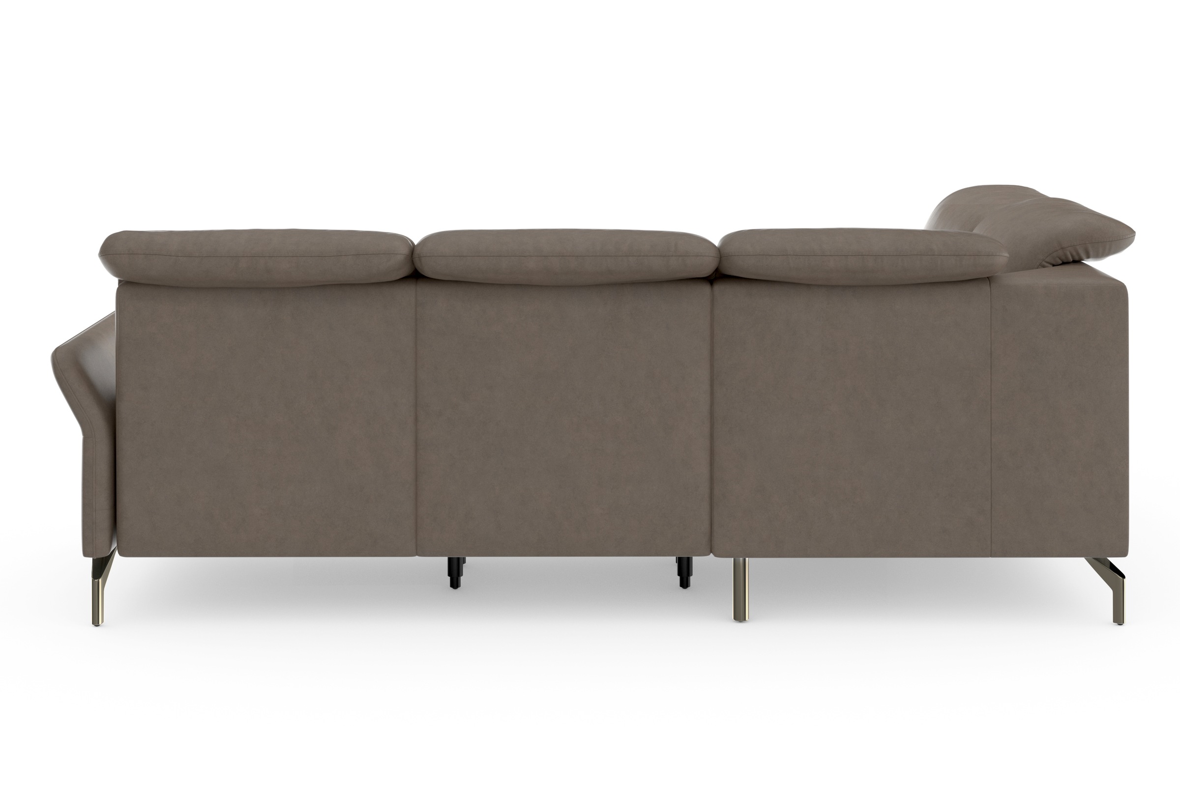 sit&more Ecksofa »Fashion L-Form«, wahlweise mit Kopfteilverstellung, Vorziehsitz, motorisch, Nickelfüße