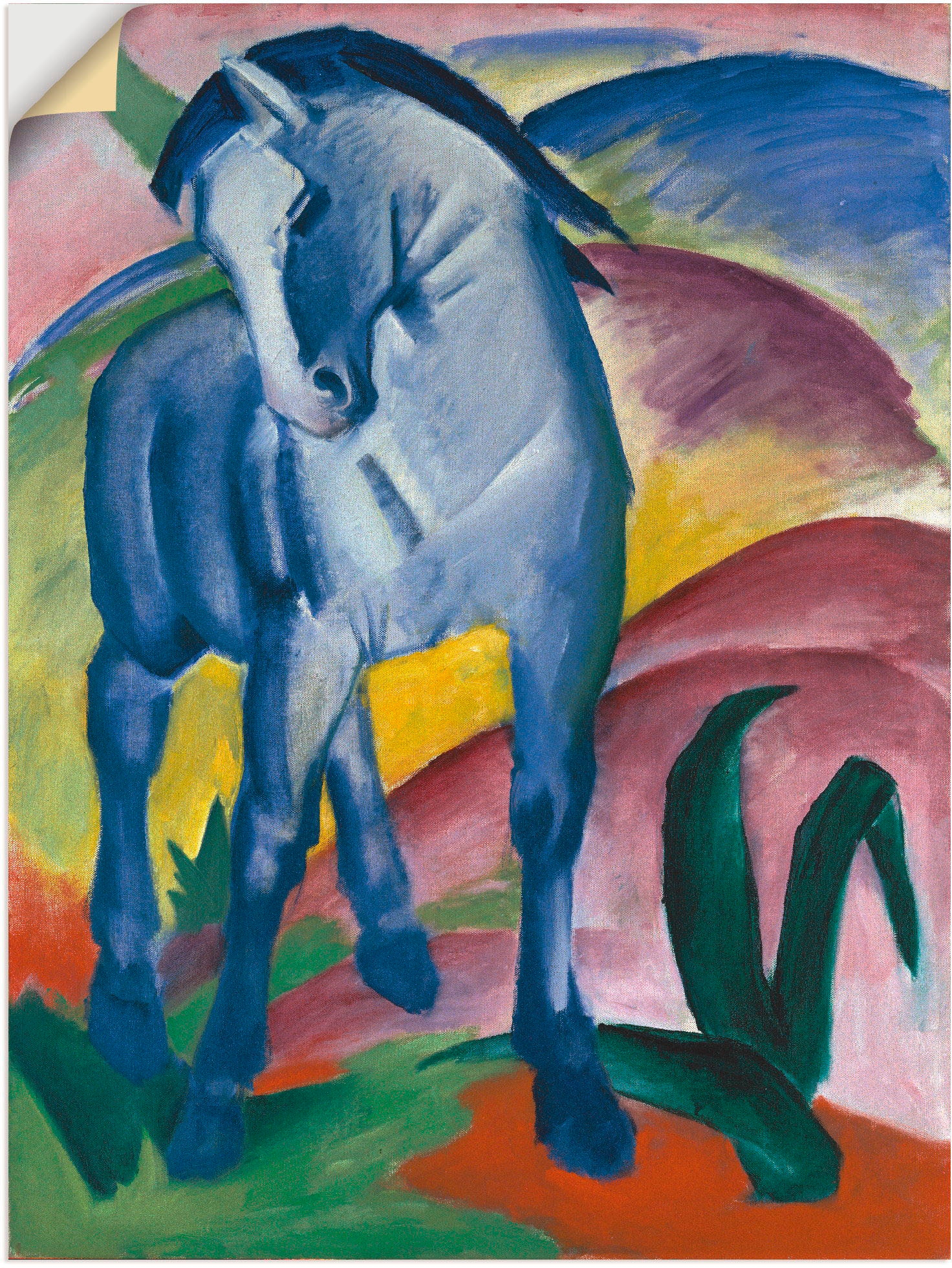 Black Friday Artland als Haustiere, Poster »Blaues Alubild, Pferd Wandaufkleber Leinwandbild, Größen Wandbild versch. BAUR (1 in I. St.), oder 1911.«, 