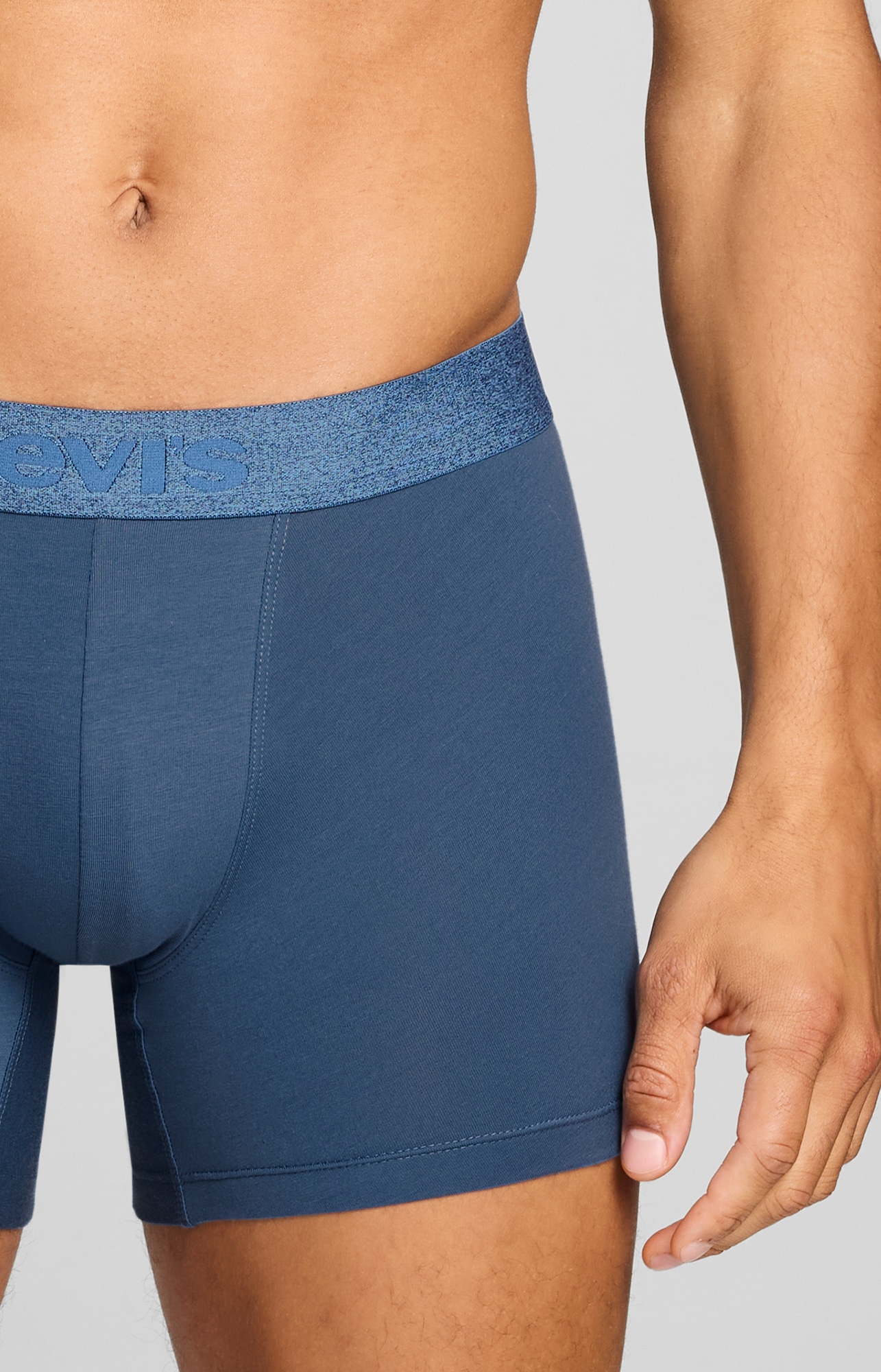 Levi's® Boxer »LEVIS MEN MEL WB BOXER BRIEF« ohne Eingriff, tonaler Logobund, elastisch, Cotton-Mix