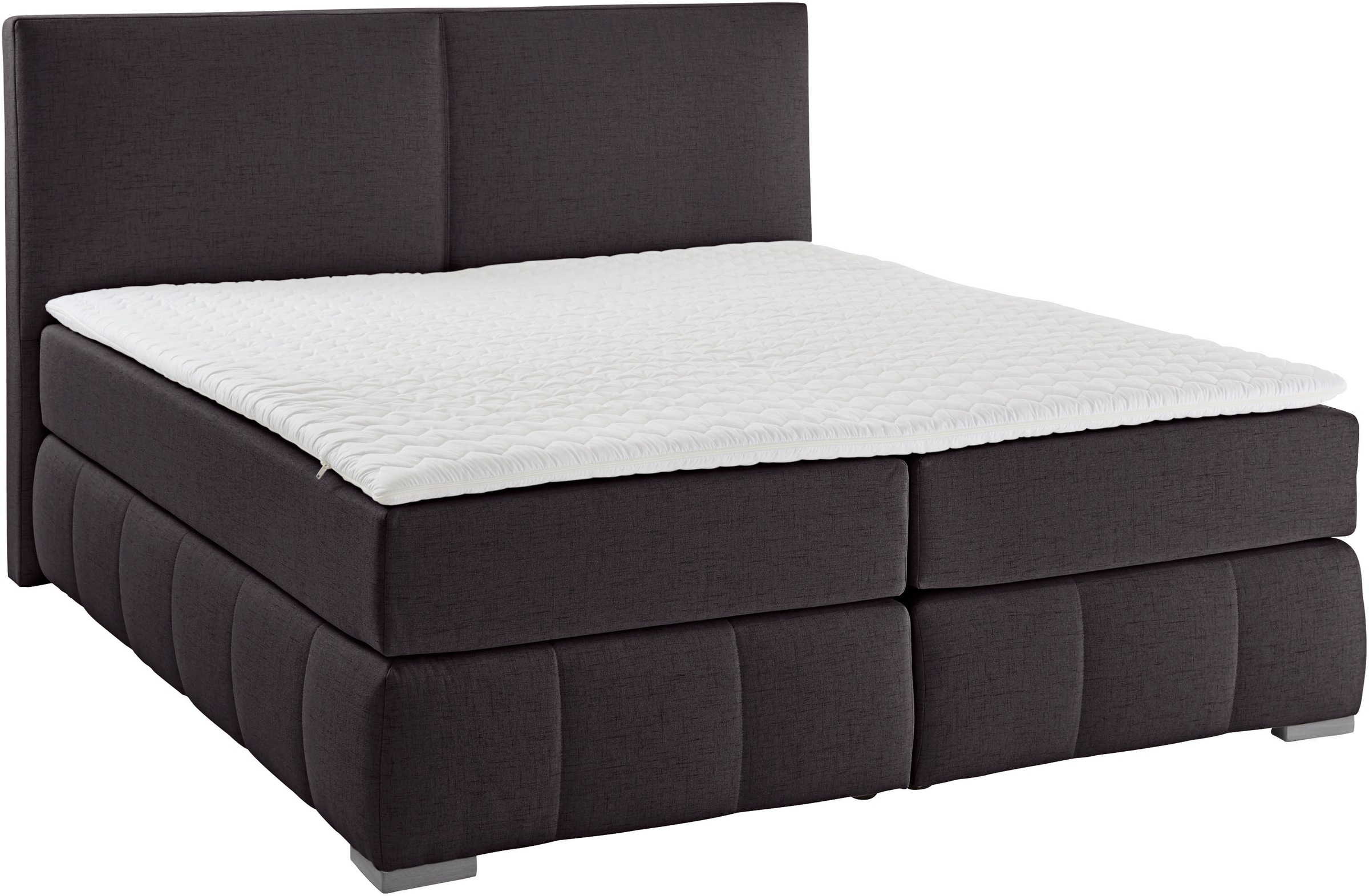 Thumbnail - Home affaire Boxspringbett "Wehma" inkl. Topper in 3 verschiedenen Matratzen, auch in Samtstoff