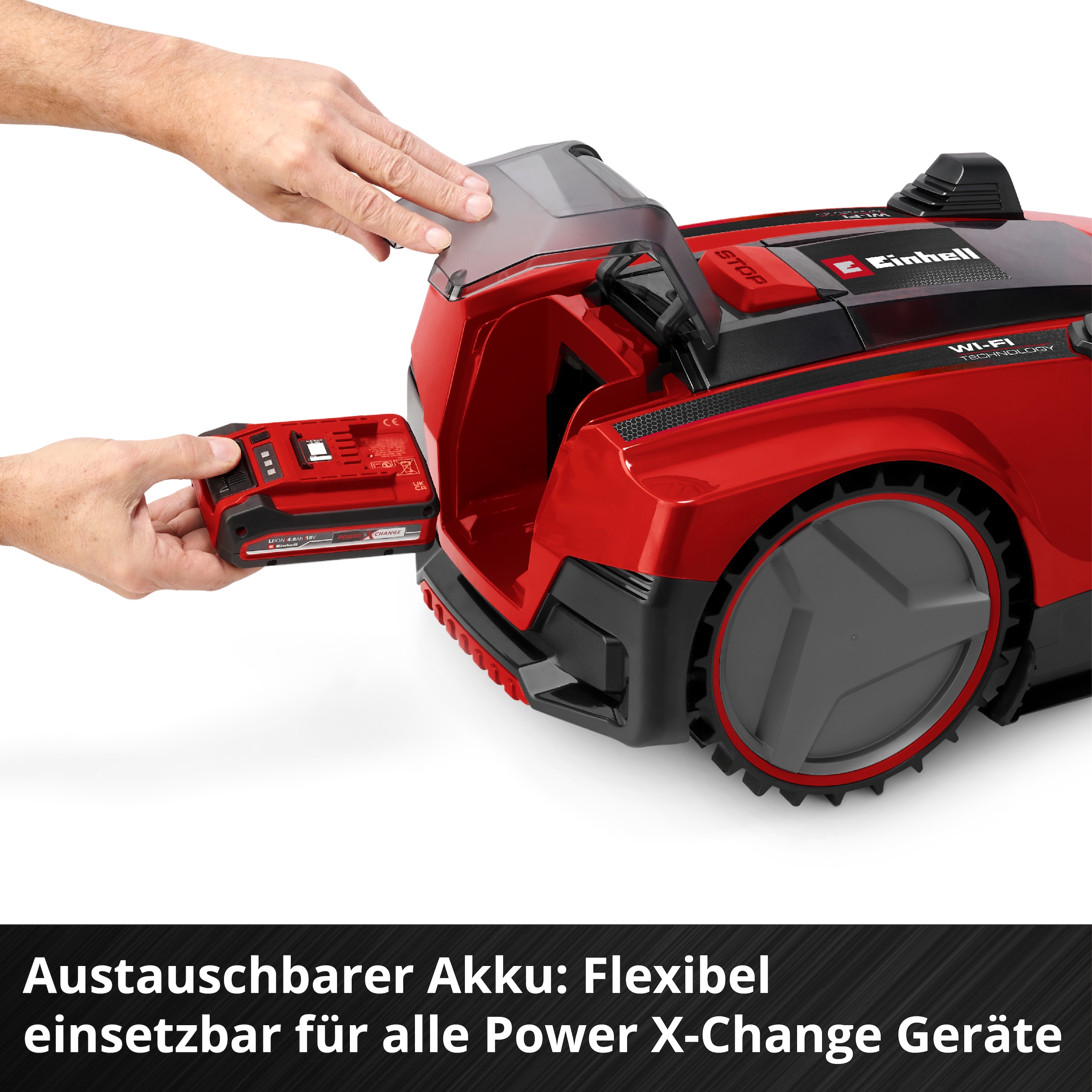 Einhell Rasenmähroboter »»FREELEXO CAM PLUS 600««, (9 St.), Inkl. 4,0 Ah Plus Akku und Ladestation