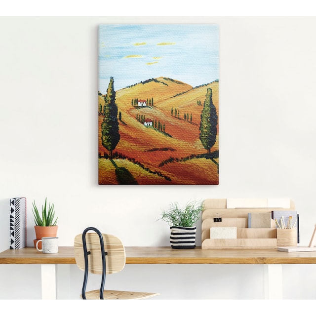 Artland Wandbild »Schönheit der Toskana 2«, Europa, (1 St.), als  Leinwandbild, Wandaufkleber oder Poster in versch. Größen kaufen | BAUR