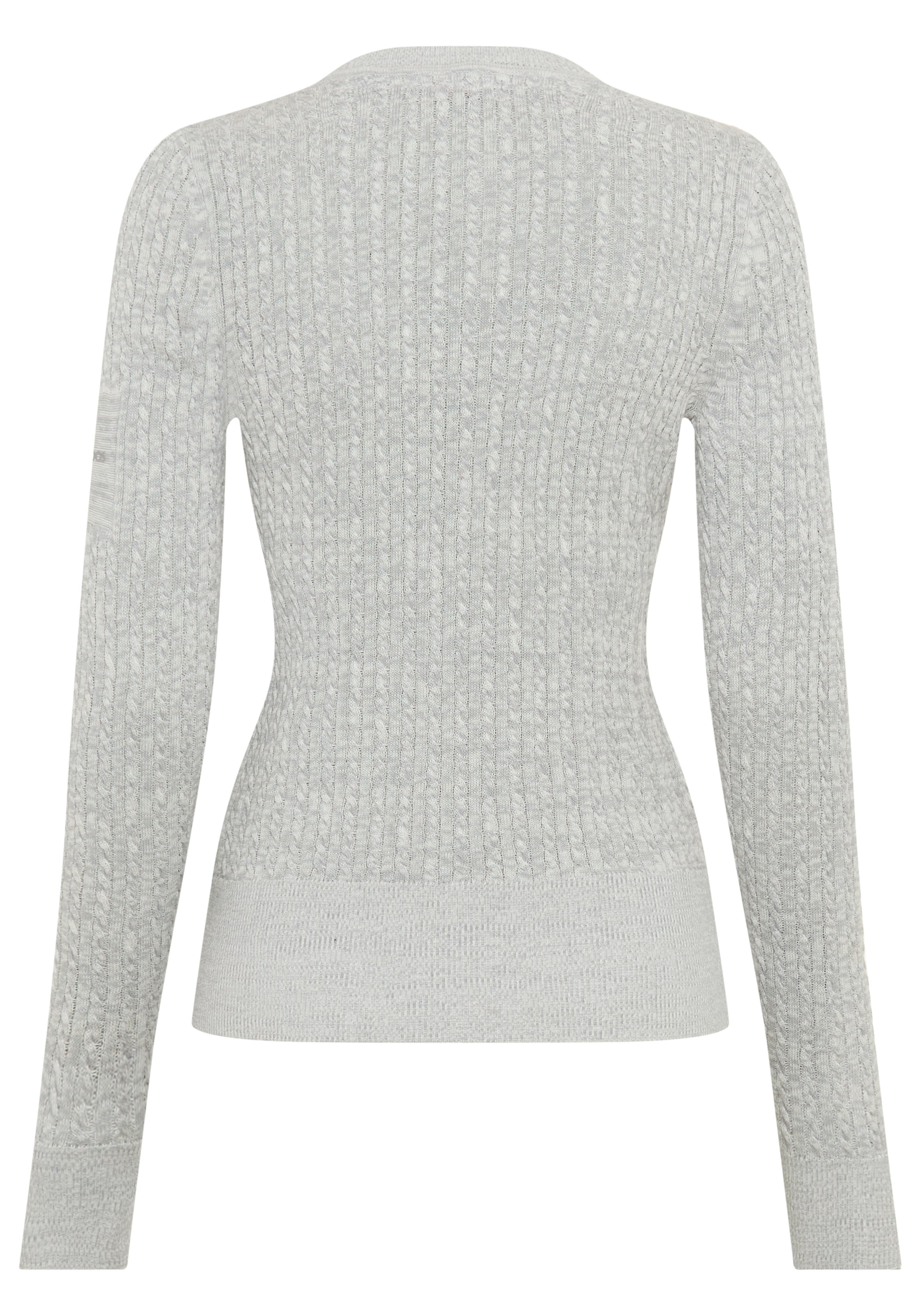 KangaROOS Strickjacke, Strickjacke mit Zopfmuster in mélange Optik - NEUE-KOLLEKTION