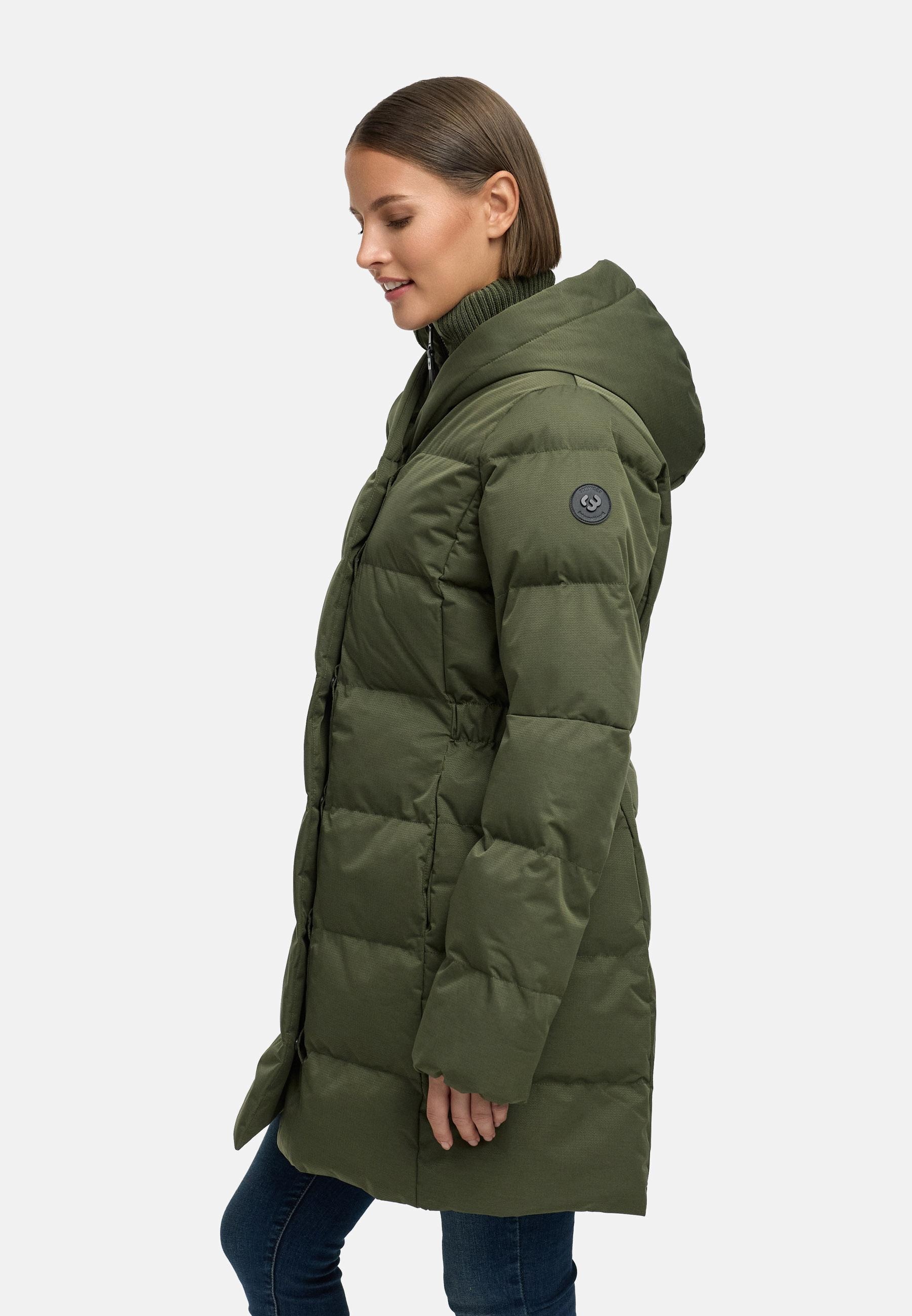 Ragwear Steppmantel »Niani YOUMODO« Warmer Wintermantel mit hohem Kragen und Kapuze