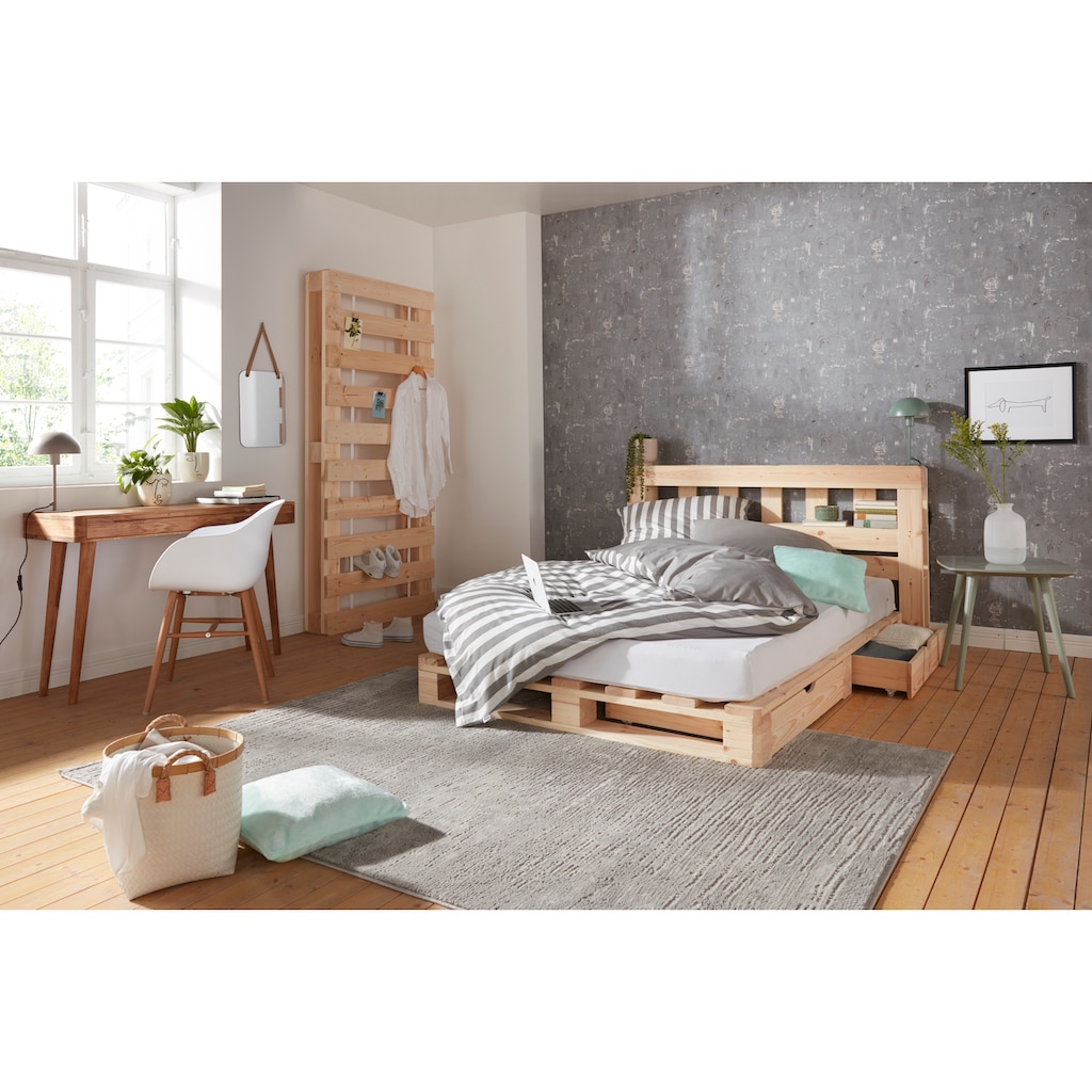 Home affaire Palettenbett »"ALASCO " BESTSELLER! Mit Schublade«